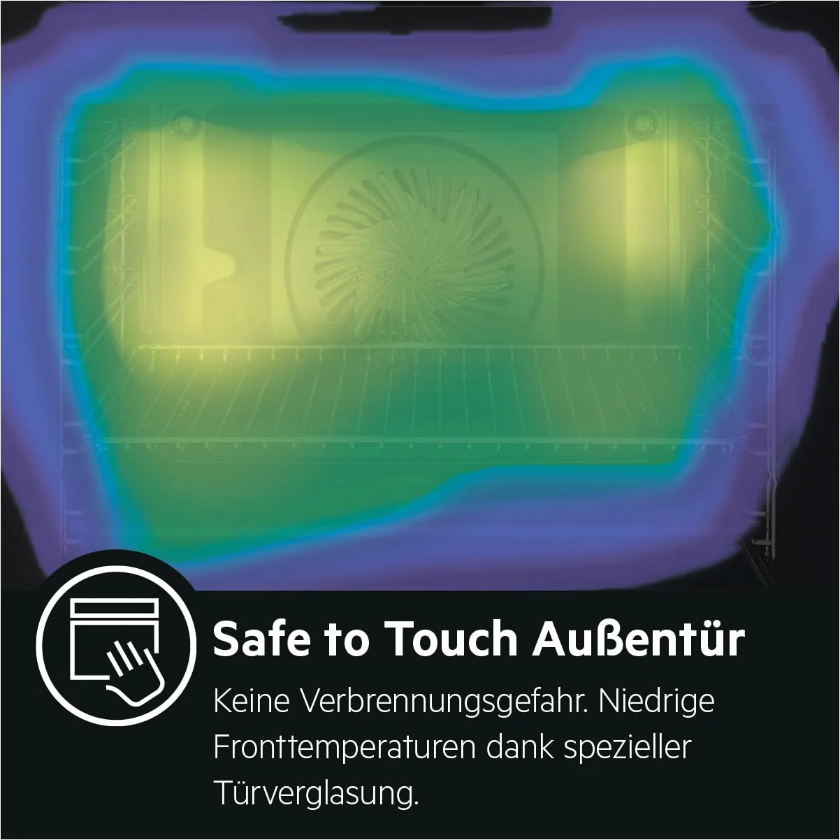 AEG Einbaubackofen – Serie 5 Ringheißluft: Gleichmäßige Garergebnisse auf 3 Ebenen – Pyrolyse Selbstreinigung – 25 Automatikprogramme – LED-Touchdisplay – Schnellaufheizung – Schwarz – BPE53516AB - Image 12
