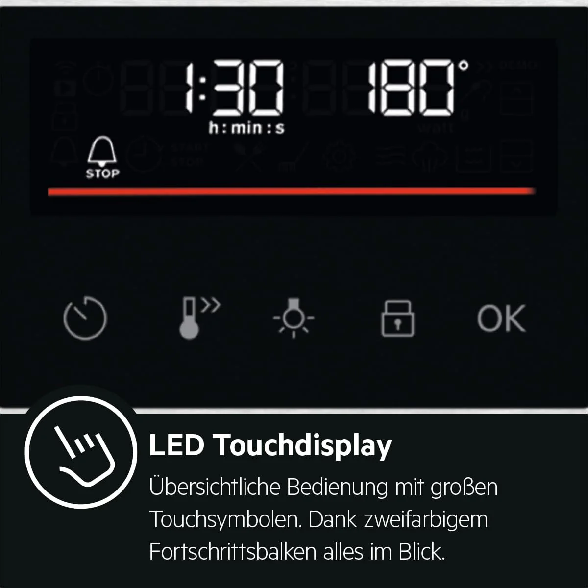 AEG Einbaubackofen – Serie 5 Ringheißluft: Gleichmäßige Garergebnisse auf 3 Ebenen – Pyrolyse Selbstreinigung – 25 Automatikprogramme – LED-Touchdisplay – Schnellaufheizung – Schwarz – BPE53516AB - Image 15
