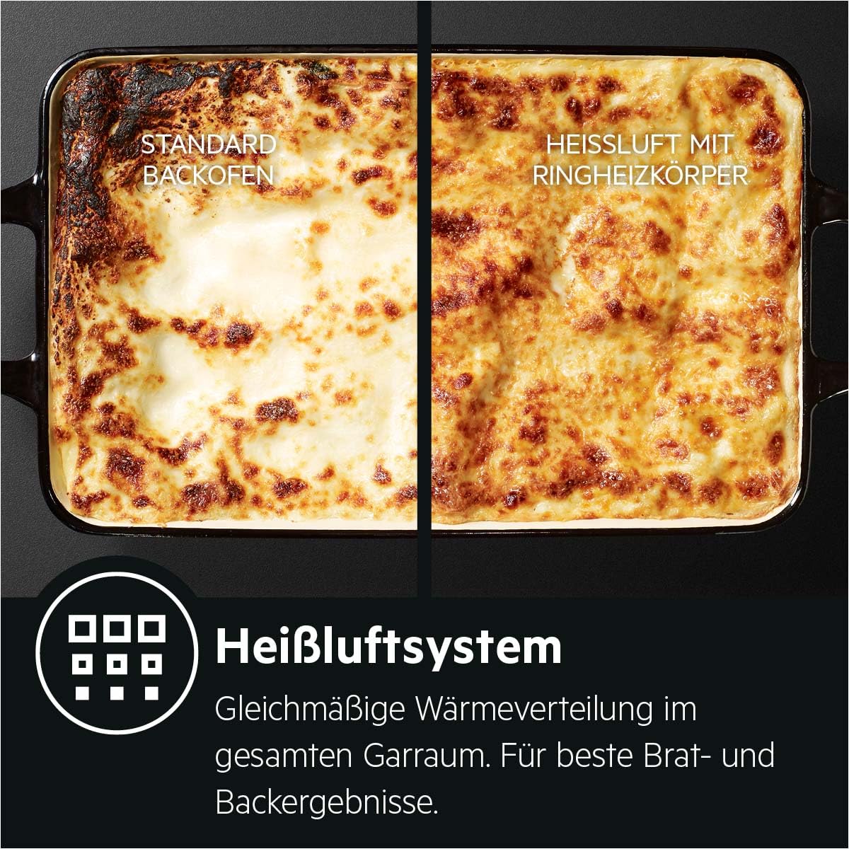 AEG Einbaubackofen – Serie 5 Ringheißluft: Gleichmäßige Garergebnisse auf 3 Ebenen – Pyrolyse Selbstreinigung – 25 Automatikprogramme – LED-Touchdisplay – Schnellaufheizung – Schwarz – BPE53516AB - Image 6