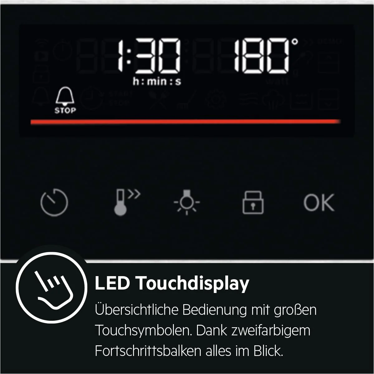 AEG Einbaubackofen – Serie 5 Ringheißluft: Gleichmäßige Garergebnisse auf 3 Ebenen – Pyrolyse Selbstreinigung – 25 Automatikprogramme – LED-Touchdisplay – Schnellaufheizung – Schwarz – BPE53516AB - Image 7