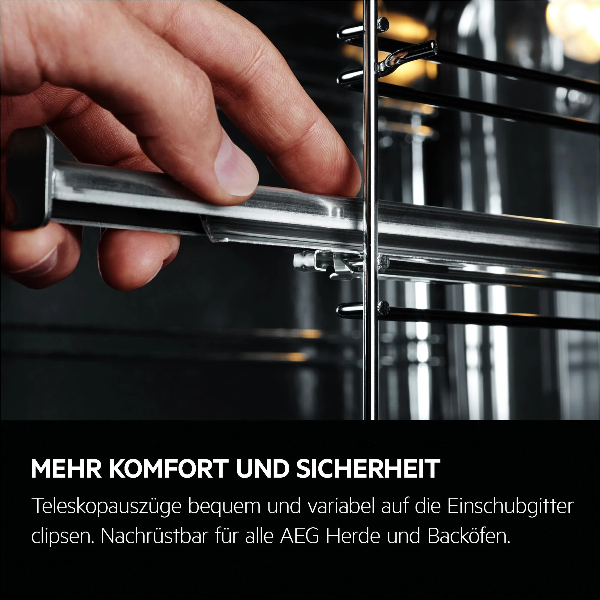 AEG Einbaubackofen – Serie 5 Ringheißluft: Gleichmäßige Garergebnisse auf 3 Ebenen – Pyrolyse Selbstreinigung – 45 Automatikprogramme – LED-Touchdisplay – Schnellaufheizung – Edelstahl / OU5PB40ZSM - Image 15