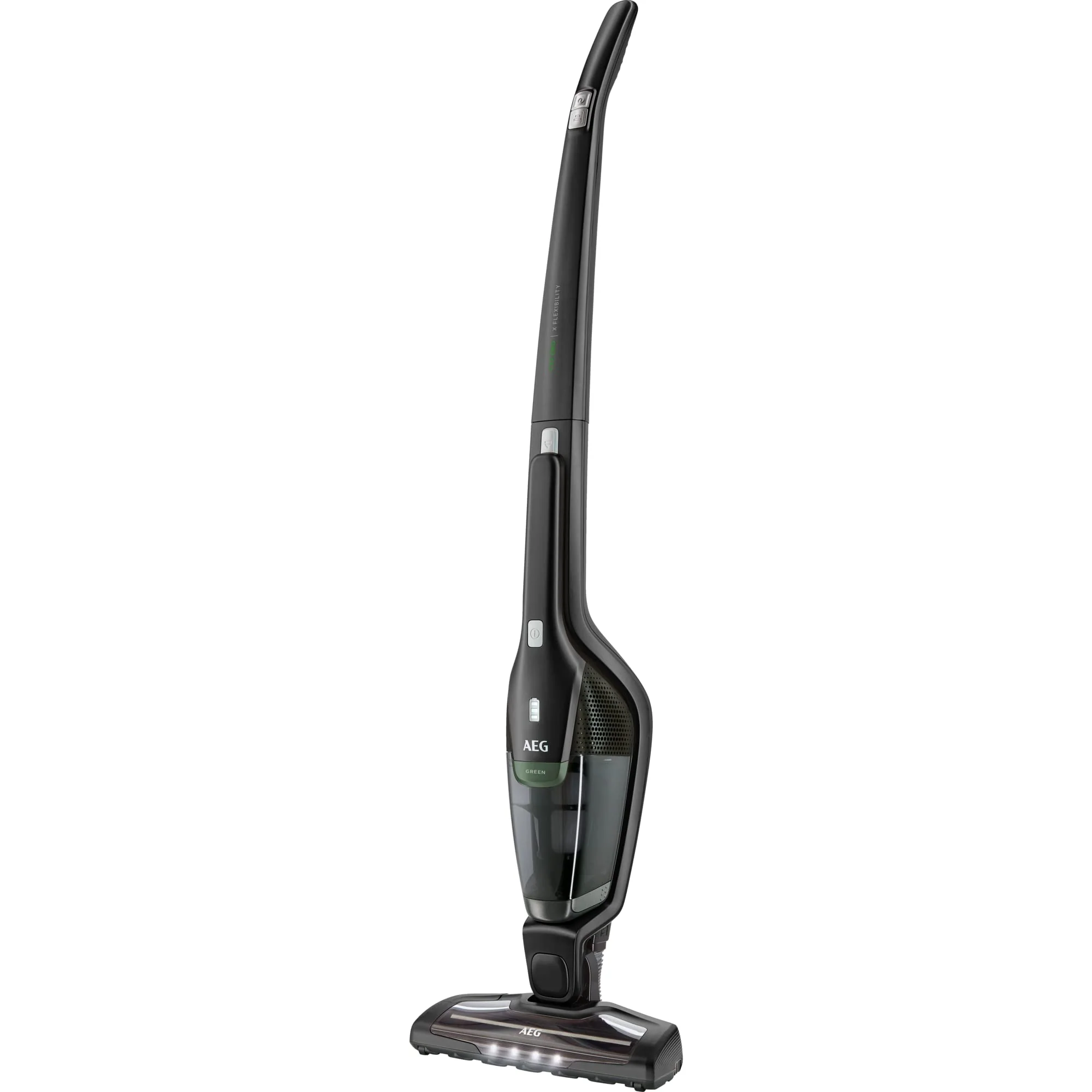 AEG Ergorapido CX7-2-45MÖ 2in1 Akku Staubsauger/50% Recyclingmaterial/beutellos/bis zu 45 min Laufzeit/freistehend/180° Drehgelenk /Bürstenreinigungsfunktion/LED-Lichter/18.5W/ 0.5L/schwarz,grün - Image 7