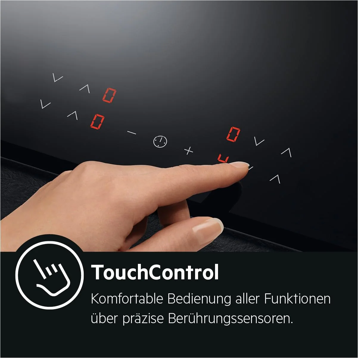 AEG Glaskeramikkochfeld autark 60cm – 4 Zonen mit Bräter- und Zweikreiskochzone – 14 Stufen – Edelstahlrahmen – Timer – Touch-Bedienung je Zone – Kindersicherung – HK634060XB - Image 11