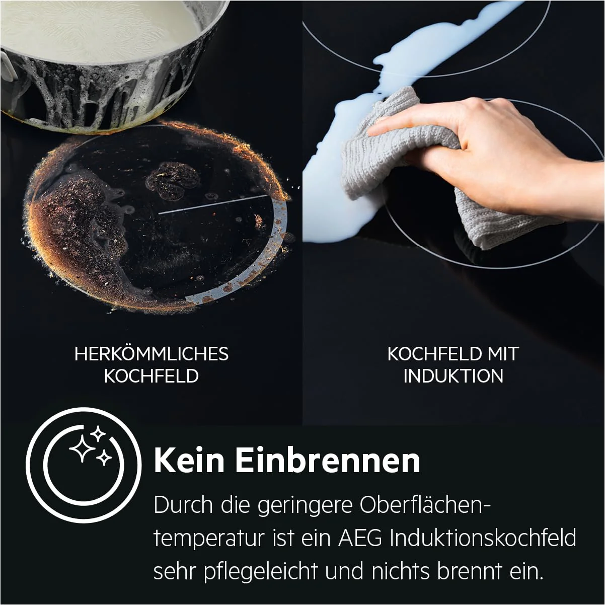 AEG IKS6431AXB Induktionskochfeld autark 60cm, 4 Zonen mit 4x Power-Funktion für schnelles Kochen, 7350 W, 14 Stufen, Edelstahlrahmen, Timer, Touch-Bedienung je Zone, kompatibel mit Haubenautomatik - Image 11