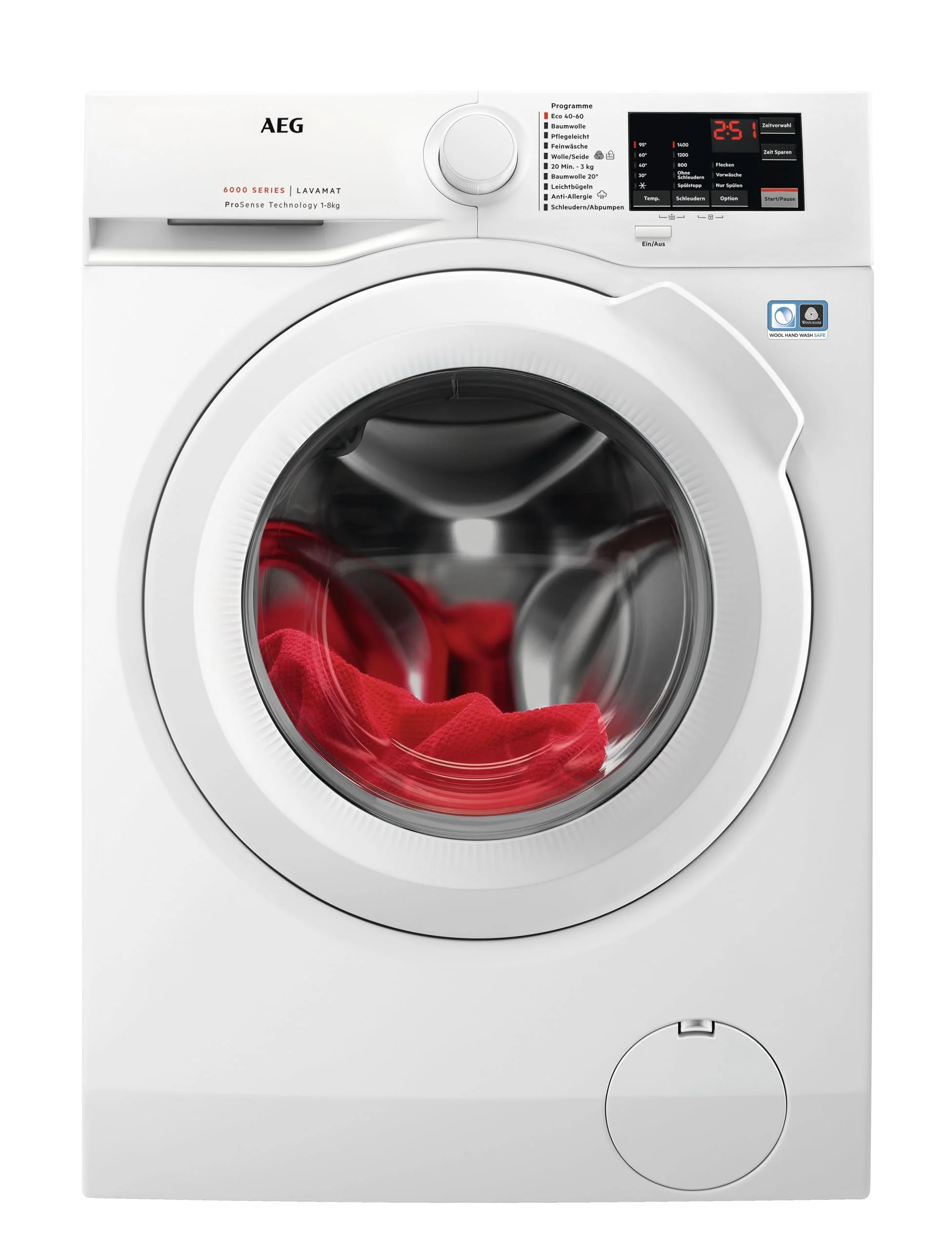 AEG L6FBA51480 Waschmaschine / 8,0 kg / Leise / Mengenautomatik / Nachlegefunktion / Kindersicherung / Schontrommel / Wasserstopp / 1400 U/min - Image 9
