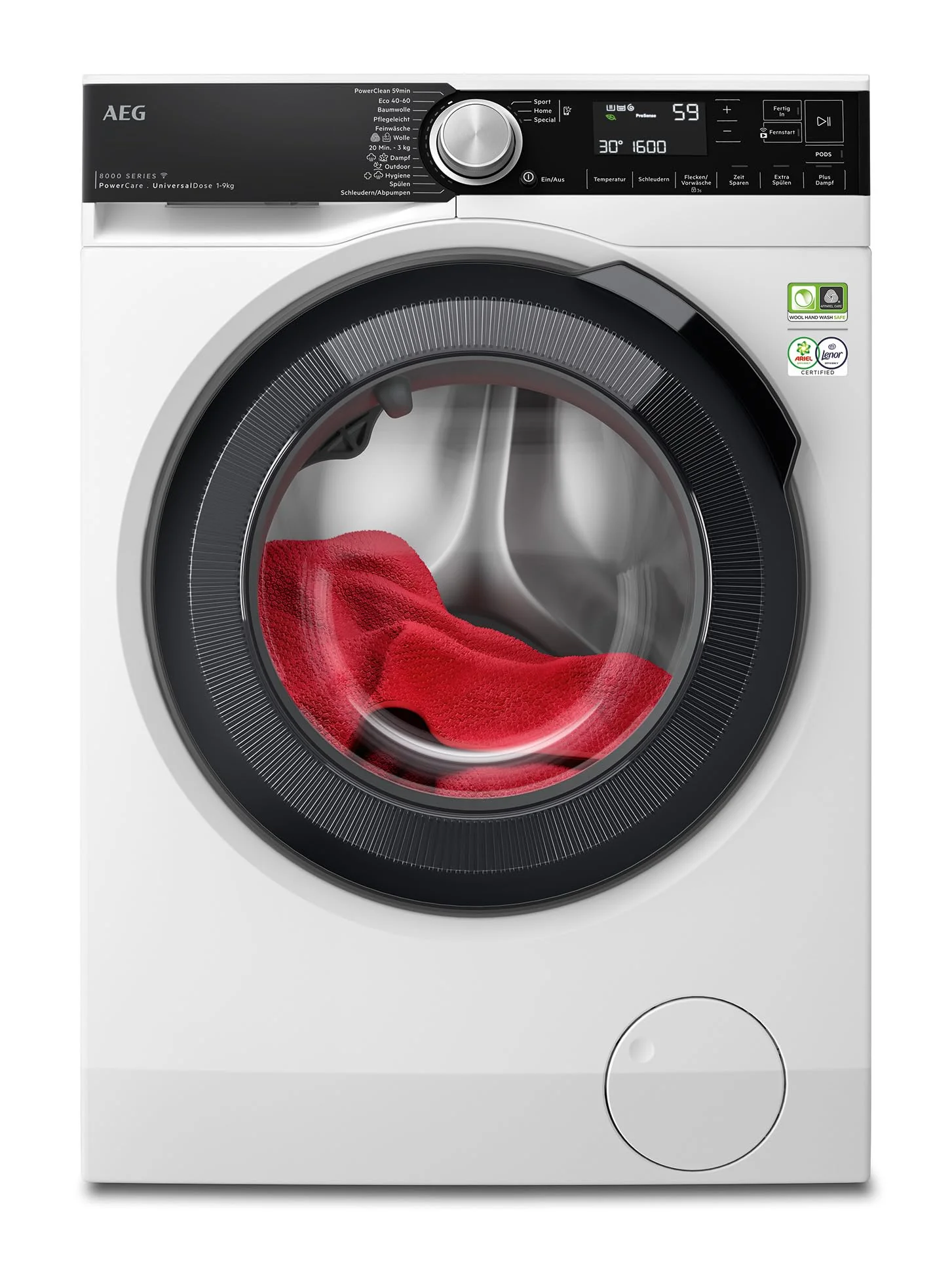AEG LR8E80690 / WiFi / UniversalDose Schublade / 9.0 kg / Leise / Nachlegefunktion / Kindersicherung / Wasserstopp / 1600 U/min - Image 9