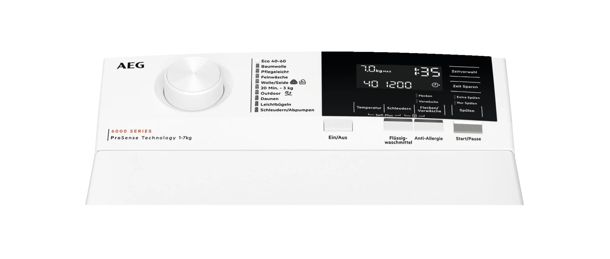 AEG LTR6A60370 Waschmaschine Toplader / Serie 6000 mit ProSense / 7,0 kg / Leise / Mengenautomatik / Nachlegefunktion / Wasserstopp / 1300 U/min - Image 12