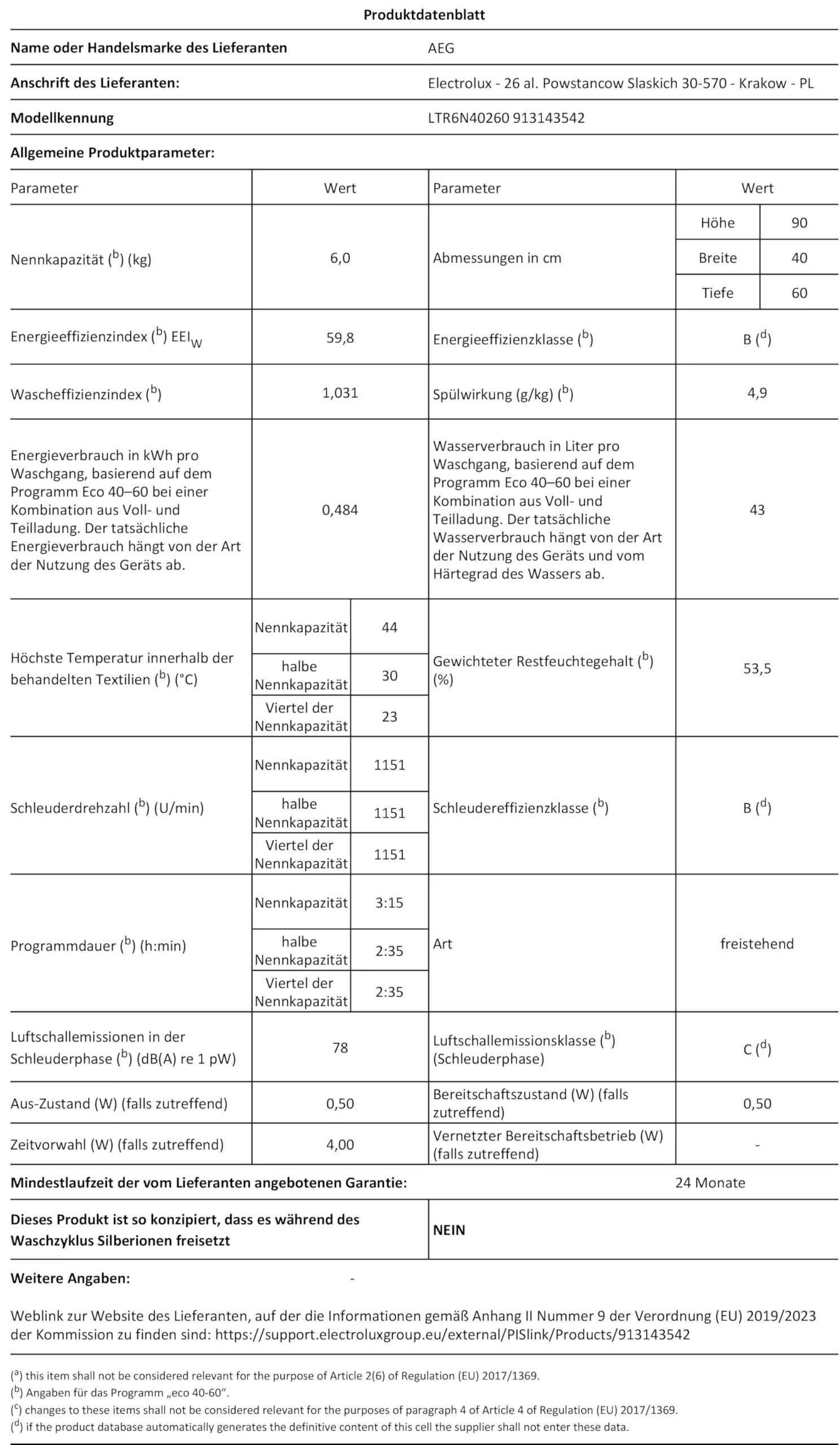 AEG LTR6N40260 Waschmaschine Toplader – Serie 6000 ProSense: Mengenautomatik – 6 kg – Wasserstoppschlauch – Inverter Motor – EEKL B – Startzeitvorwahl – Leise – 1200 U/min - Image 7