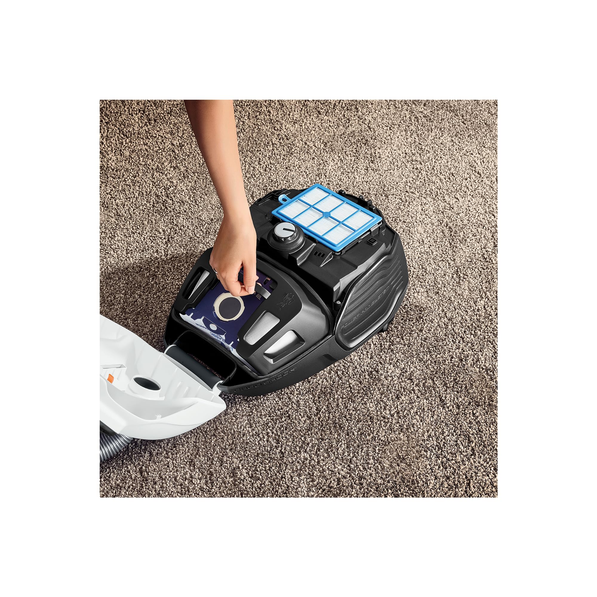 AEG VX6-2-IW-5 Staubsauger mit Beutel / 360° drehbare Räder / Zusatzdüsen und Staubbeutel / für Hart- und Teppichböden / 800 Watt / 9 m Aktionsradius / Ergo-Handgriff / neue technische Version / weiß - Image 7