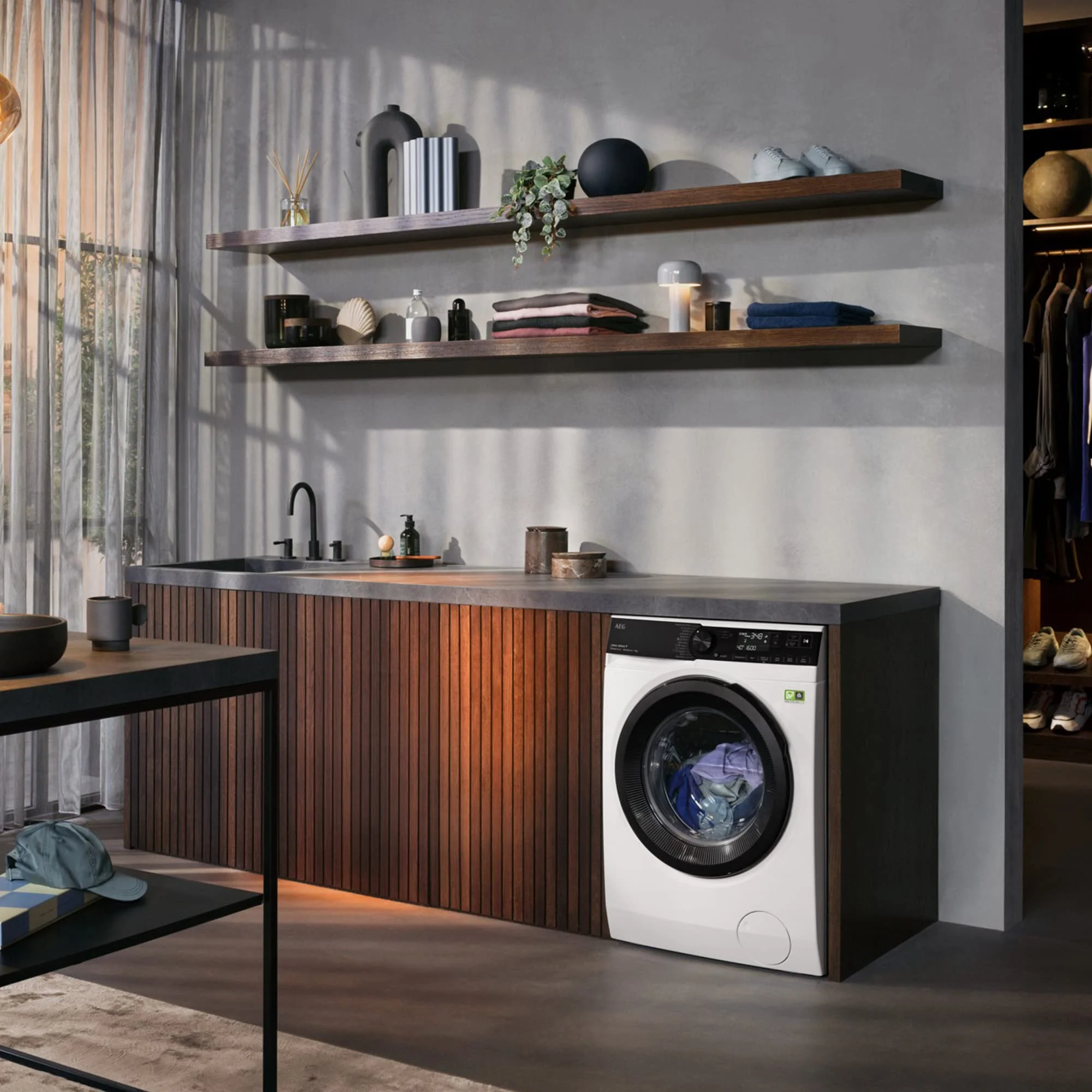 AEG Waschmaschine – Serie 7000 ProSteam Auffrischfunktion mit Dampf statt Waschen – 9 kg – UniversalDose Schublade – Leise – Mengenautomatik – Nachlegefunktion – 1600 U/min – LR7EA75690 - Image 10