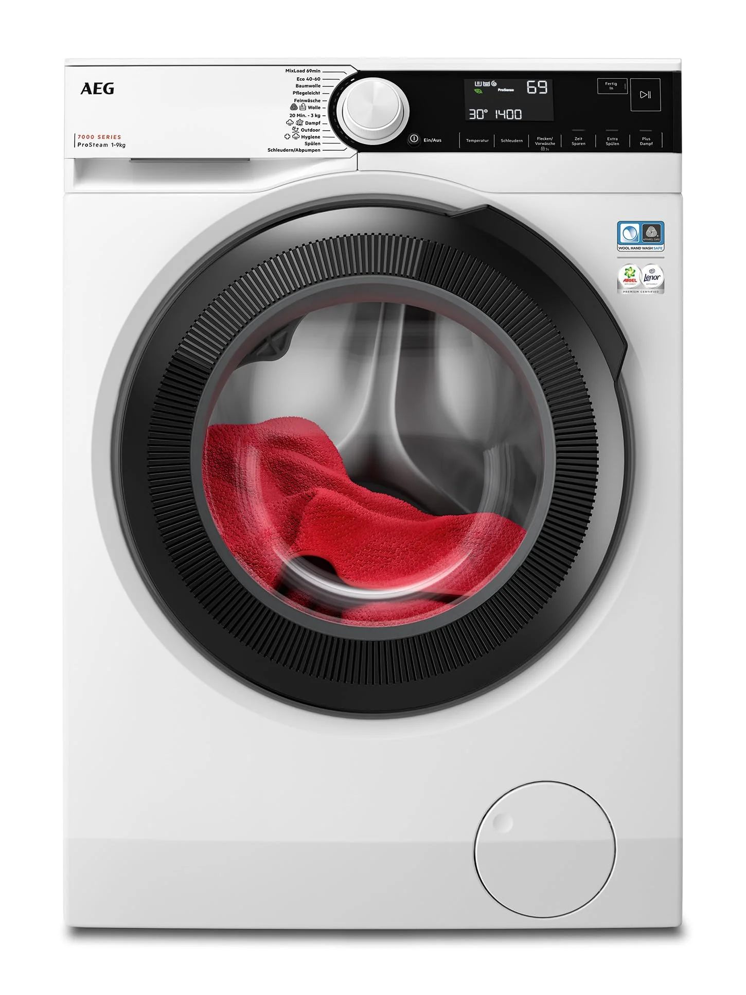 AEG Waschmaschine Serie 7000, ProSteam - Dampffunktion, 9 kg, Energiesparend, Mengenautomatik, Nachlegefunktion, ProSteam Auffrischfunktion, 1400 U/min, LR7AMZ49FL - Image 7