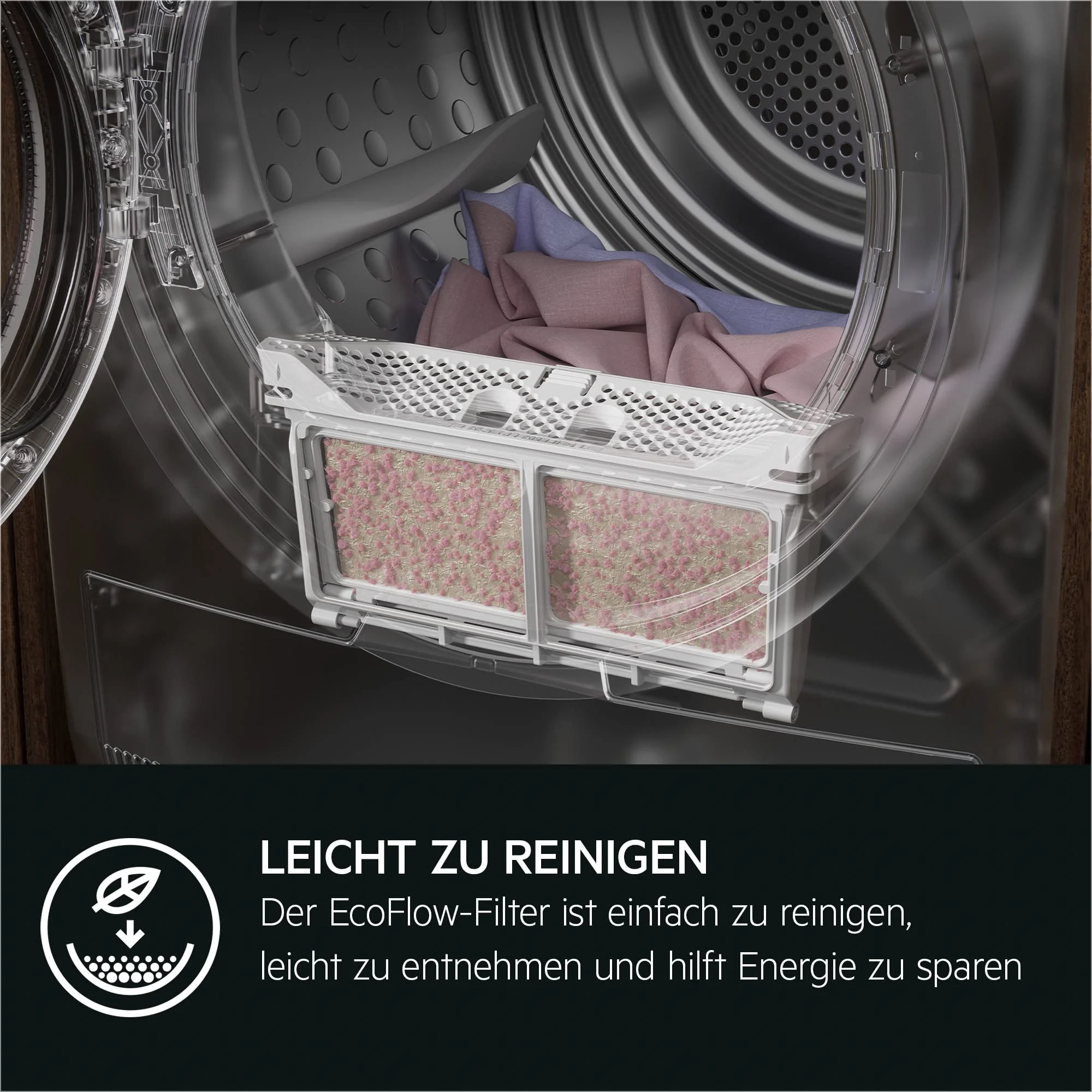 AEG WiFi Wärmepumpentrockner - Serie 9000 AbsoluteCare Plus-Daunentrocknung - 3D Scan-Restfeuchteermittlung - Sprachsteuerung - Energiesparend - Trommelbeleuchtung - 8 kg - A+++ - TR9W75780 - Image 12