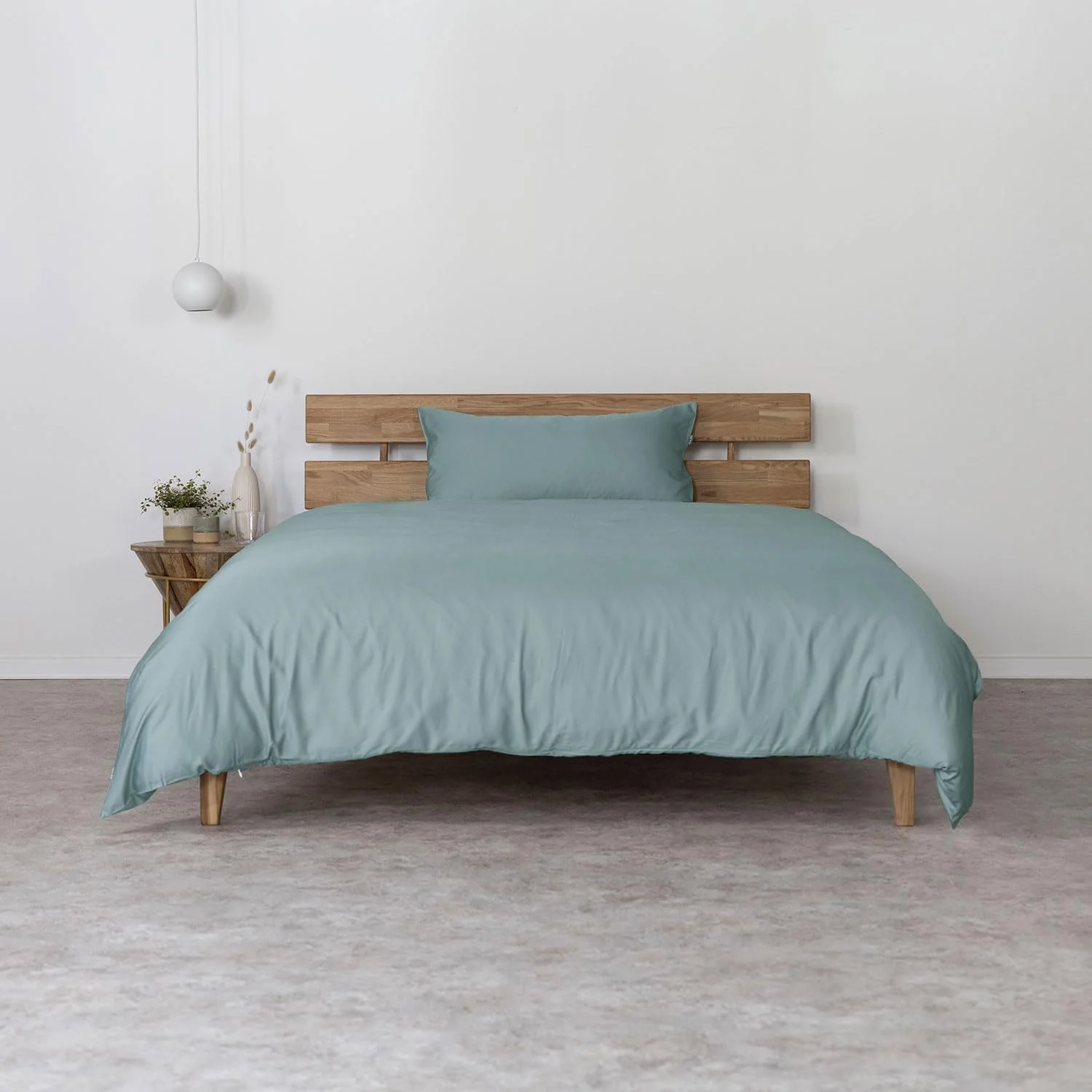 AGA.PIE Bambus Lyocell Bettwäsche-Set 135x200 + 80x40 cm - Salbei-Grün, 100% Bio Oeko-Tex 100, für Allergiker, Antibakteriell, Ganzjahres-Bettwäsche, Atmungsaktiv, Geruchshemmend, Besonders sanft - Image 8