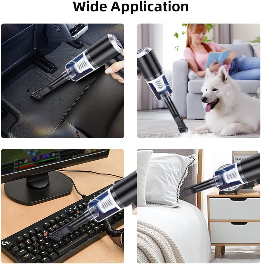 AHYBZN Akku Handstaubsauger, 15000Pa USB aufladbar Tragbar Leicht Mini Staubsauger, 4000mAh Auto-Staubsauger, Nass & Trocken Handsauger, für den Auto, Haus, Küche, Tierhaare - Image 3