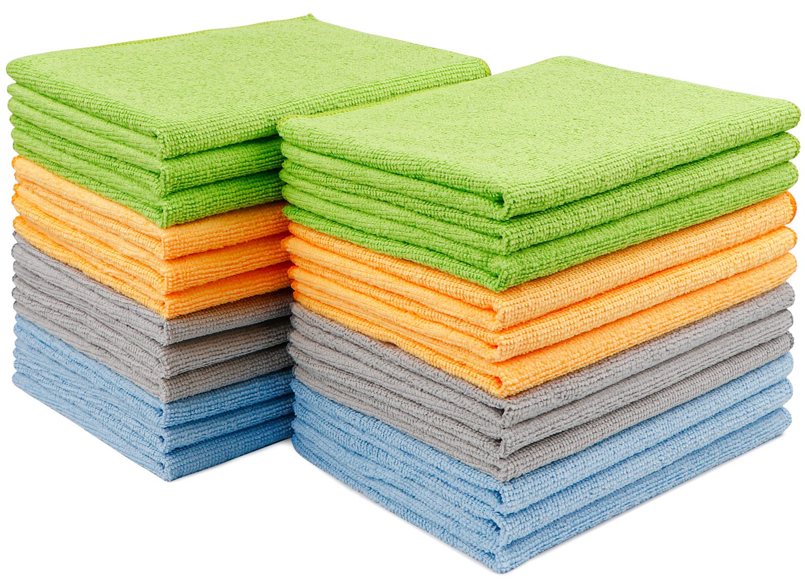 AIDEA Microfasertücher Mikrofasertücher 24 Pack, Wiederverwendbare Mikrofasertuch ReinigungstüCher, Fusselfrei, Streifenfrei Staubtuch für Haus, Küche, Auto, Motorrad, Fenster, 30 X 40 cm - Image 3