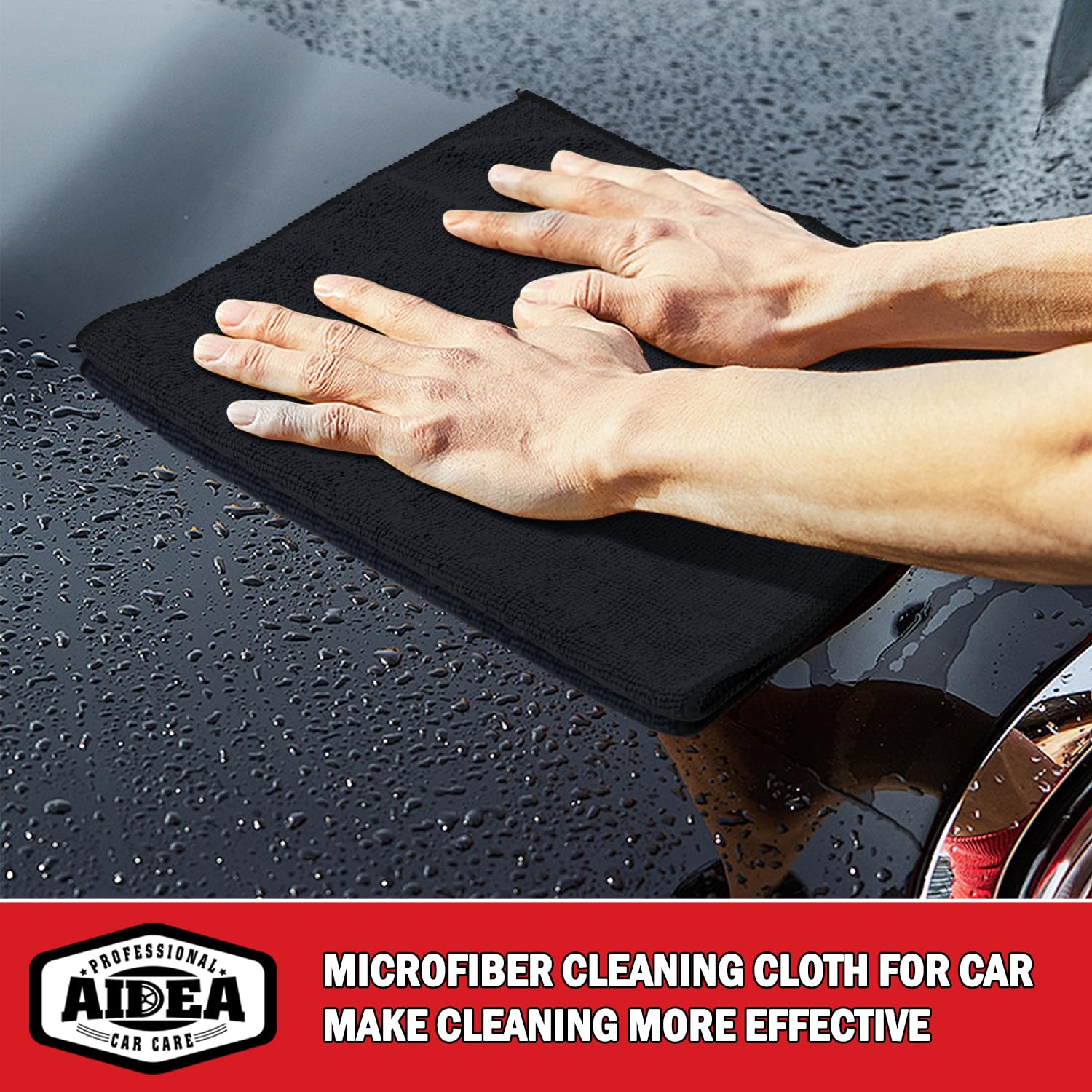 AIDEA Microfasertücher Mikrofasertücher 24 Pack, Wiederverwendbare Mikrofasertuch ReinigungstüCher, Fusselfrei, Streifenfrei Staubtuch für Haus, Küche, Auto, Motorrad, Fenster, 30 X 40 cm - Image 4
