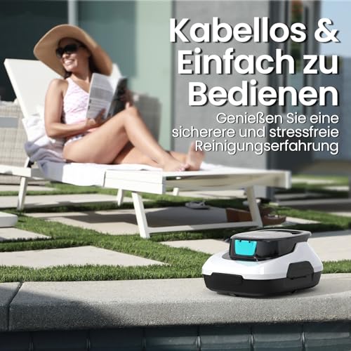 AIPER Scuba SE Poolroboter Akku, Kabelloser Poolsauger mit 90 Min. Laufzeit, Automatisches Parken, Kompakter Poolreiniger Ideal für Aufstellpools & Flachböden - Image 5