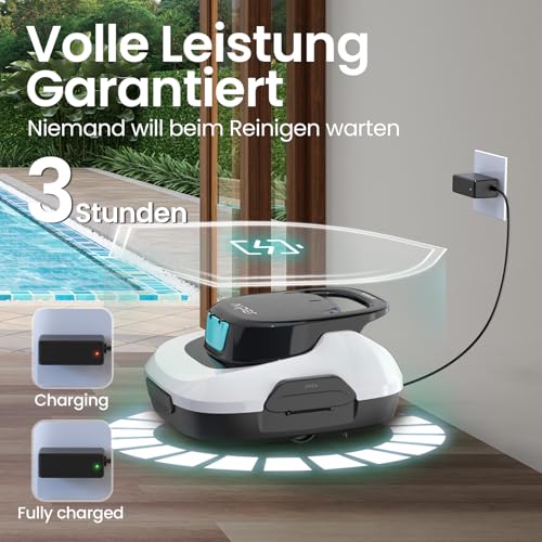 AIPER Scuba SE Poolroboter Akku, Kabelloser Poolsauger mit 90 Min. Laufzeit, Automatisches Parken, Kompakter Poolreiniger Ideal für Aufstellpools & Flachböden - Image 6
