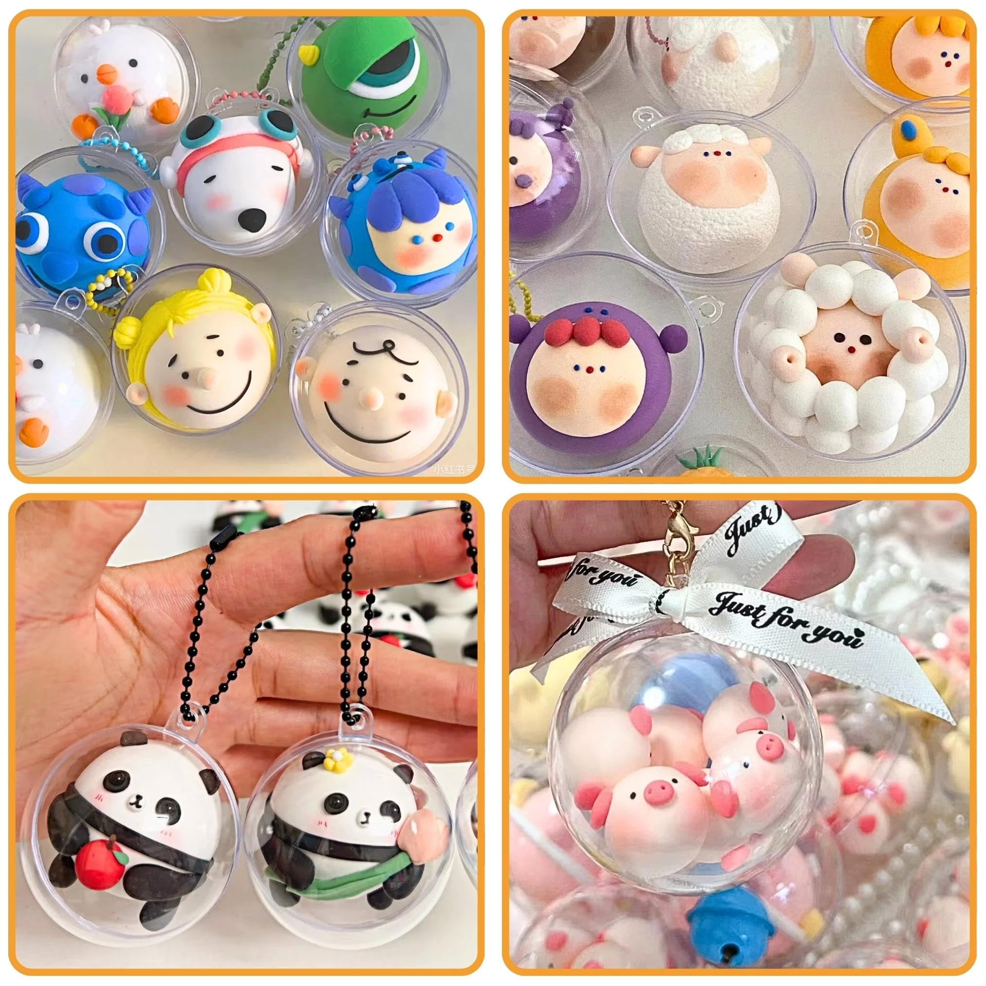 Air Dry Clay Set,24 Farben Modelliermasse Lufttrocknend mit 5 Knete Zubehör,4 Plastikkugeln zum Befüllen,Kugelketten und Tutorials,kinderknete Set,Kunsthandwerk Geschenk für kinder,Foam Clay - Image 5