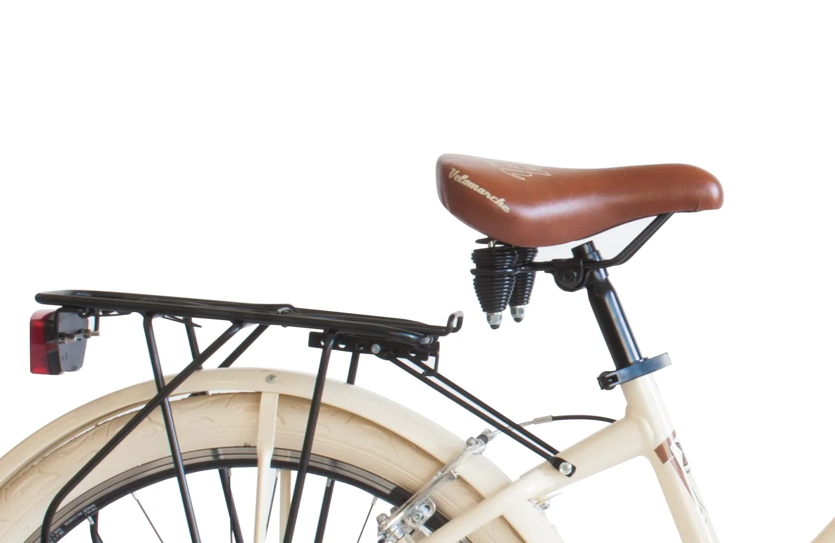 Airbici Fahrrad Beachcruiser Damen 26" Beige | City-Bike | BeachCruiser Bike 26 Zoll 6-Gang, Aluminiumrahmen, Schutzbleche, LED-Licht und Gepäckträger - Image 2