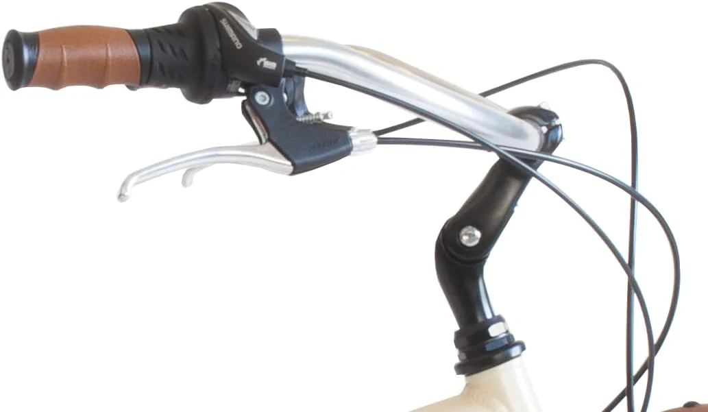Airbici Fahrrad Beachcruiser Damen 26" Beige | City-Bike | BeachCruiser Bike 26 Zoll 6-Gang, Aluminiumrahmen, Schutzbleche, LED-Licht und Gepäckträger - Image 4