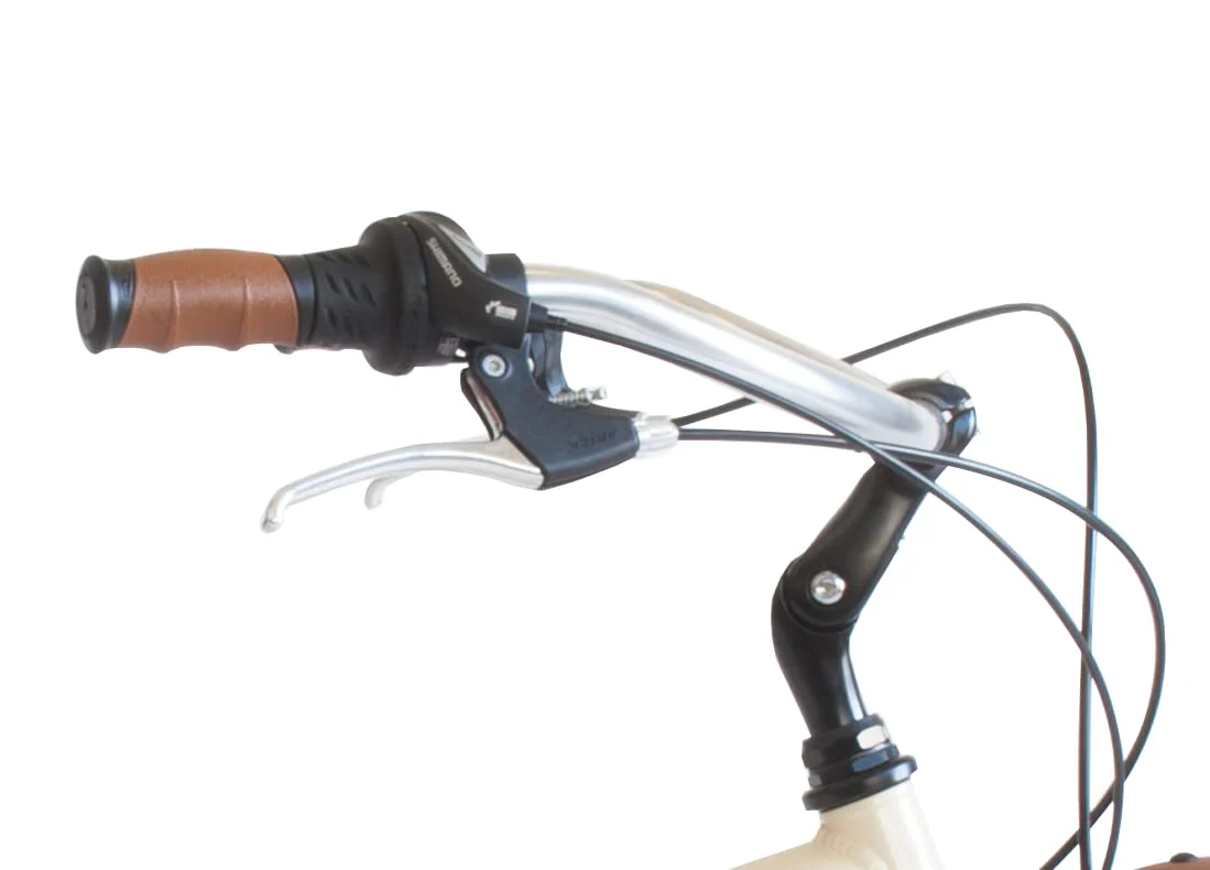 Airbici Fahrrad Beachcruiser Damen 26" Beige | City-Bike | BeachCruiser Bike 26 Zoll 6-Gang, Aluminiumrahmen, Schutzbleche, LED-Licht und Gepäckträger - Image 5