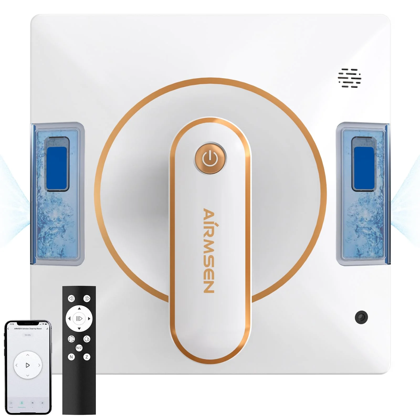 AIRMSEN YW500 Fensterputzroboter, Intelligenter Elektrischer Fensterputzer 3000Pa geeignet zur Glasreinigung, Automatische Wegplanung, Standort Speicher, Kantenerkennung Technologie - Image 7