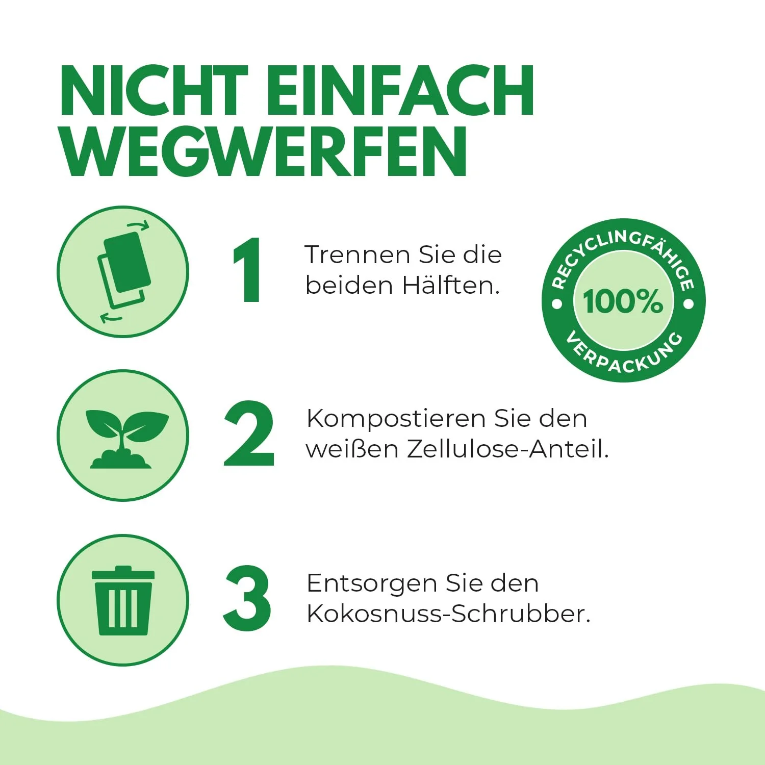 AIRNEX Biologisch Abbaubarer Spülschwamm 12er Set – Kompostierbarer Naturschwamm Aus Zellulose und Kokosfasern Mit Scheuerschwamm – Umweltfreundlicher Putzschwamm – Geruchloser Küchenschwamm Sponge