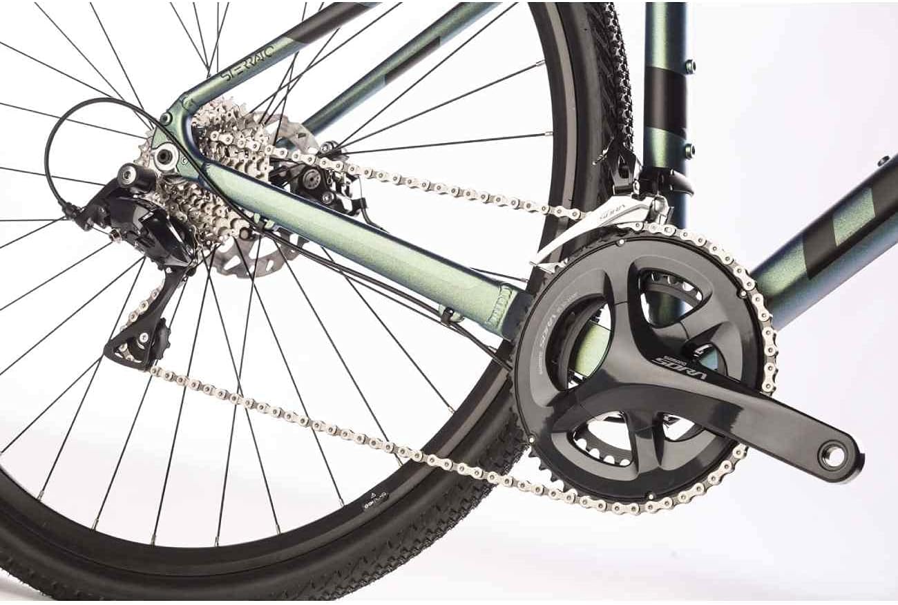 Airtracks 28 Zoll Herren Gravel Bike STERRATO 5.0 Fahrrad mit 2 x 9 Gang Shimano SORA RD-R3000-18 Gang- UD Carbon Gabel - UD Carbon Gabel - 55cm (Körpergröße 175-188cm) - Image 5