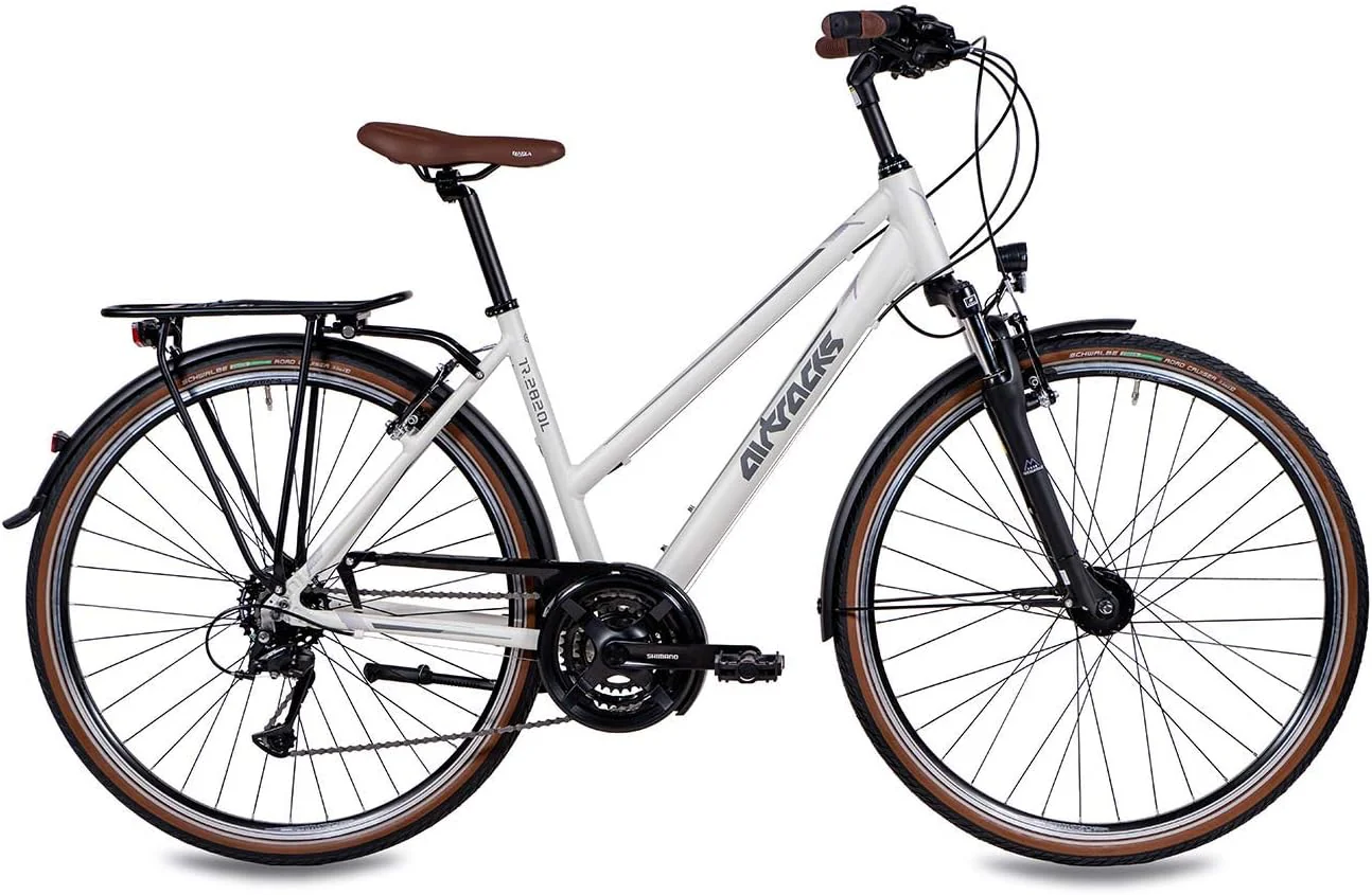 Airtracks Damen Trekking Fahrrad 28 Zoll Trekkingbike TR.2820L City Bike Trekkingrad Shimano ACERA RD-T3000 24 Gang Kettenschaltung Nabendynamo Weiß Matt Damen 48cm Körpergröße 155-170cm - Image 12