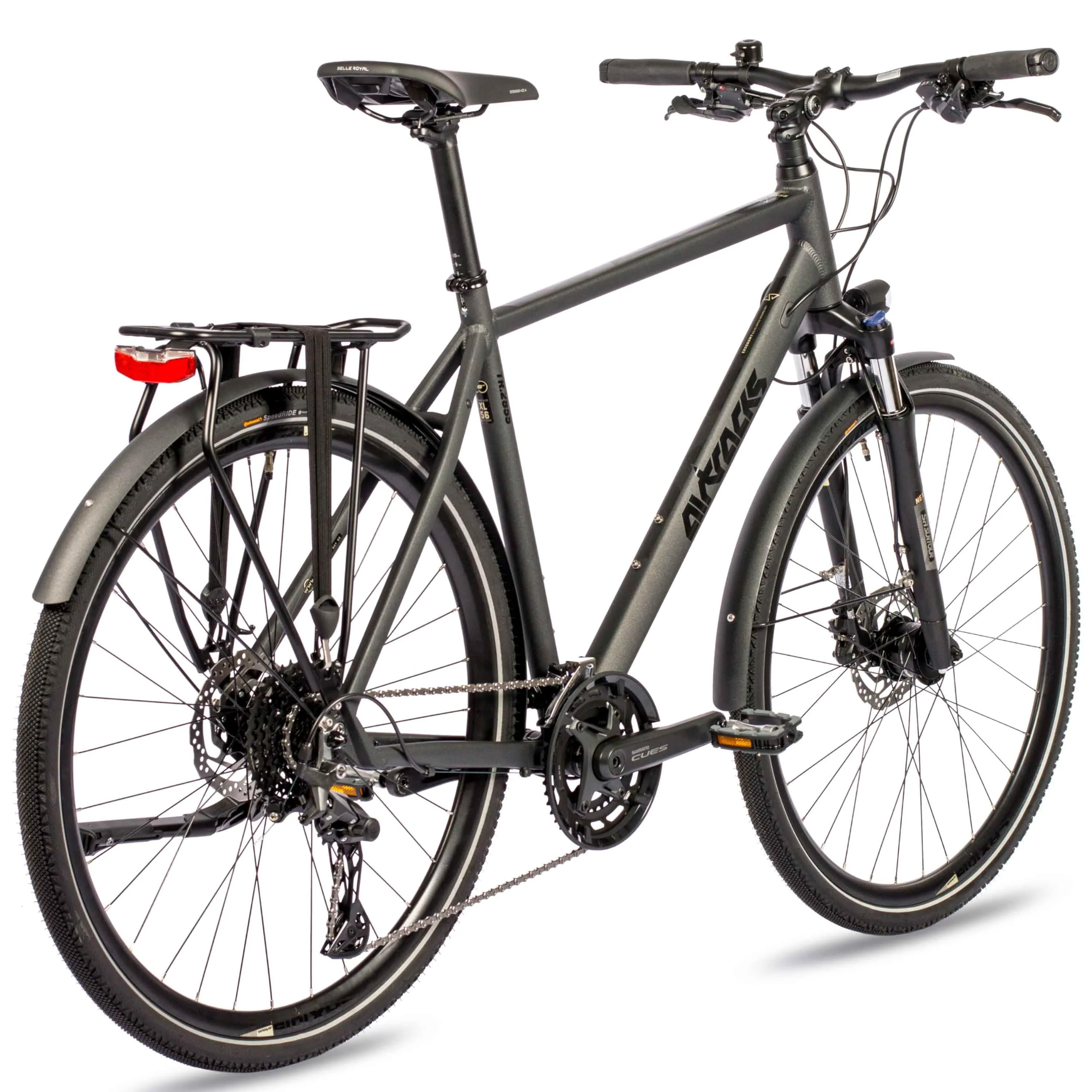 Airtracks Herren Trekking Fahrrad 28 Zoll Trekkingrad TR.2855-C 2x10 Gang New Shimano CUES RD-U6020-10 Shadow Black Schwarz - Rahmenhöhe 52cm - (52cm (Körpergröße 165-175cm)) - Image 6