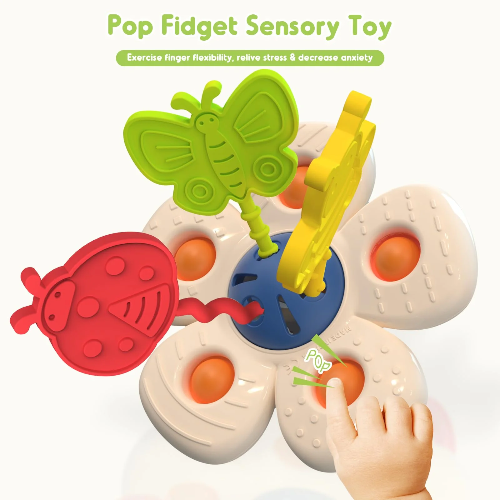 AiTuiTui Baby Sensorik Montessori Spielzeug ab 1 2 Jahr, Silikon Zugschnur Motorik Activity Pop Kinder Spielzeug, Kleinkind Autofahrt Reisespielzeug für 9 12 18 Monate Junge Mädchen Geschenke - Image 5