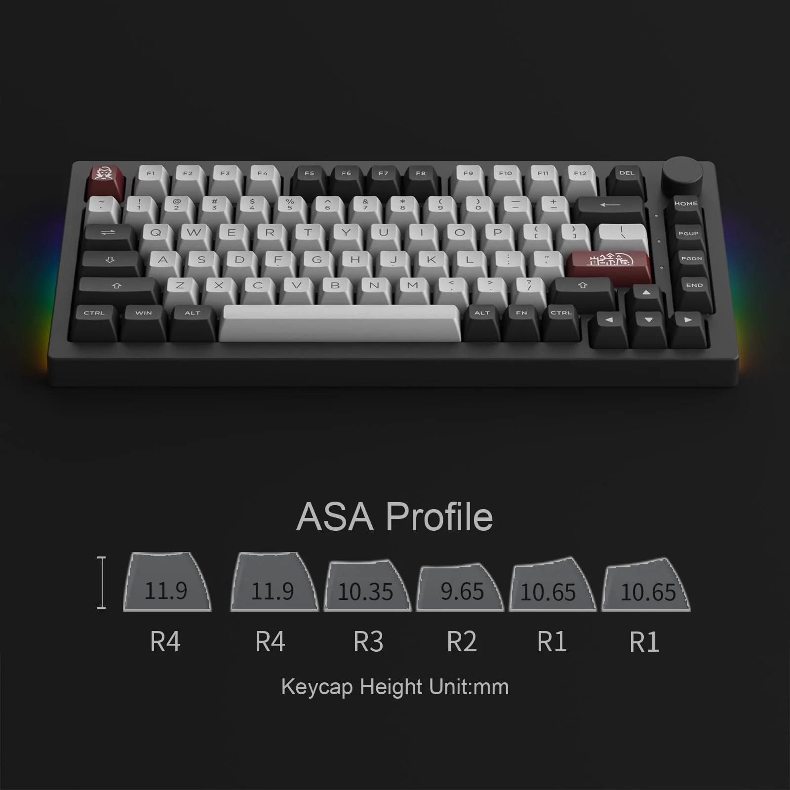 Akko Dracula Castle 5075B Plus Wireless Gaming Tastatur | LED RGB mit PBT-Tastenkappen | 2.4GHz Bluetooth | USB-C kabelgebundene Tastatur | V3 Cream Blue Pro - Image 3
