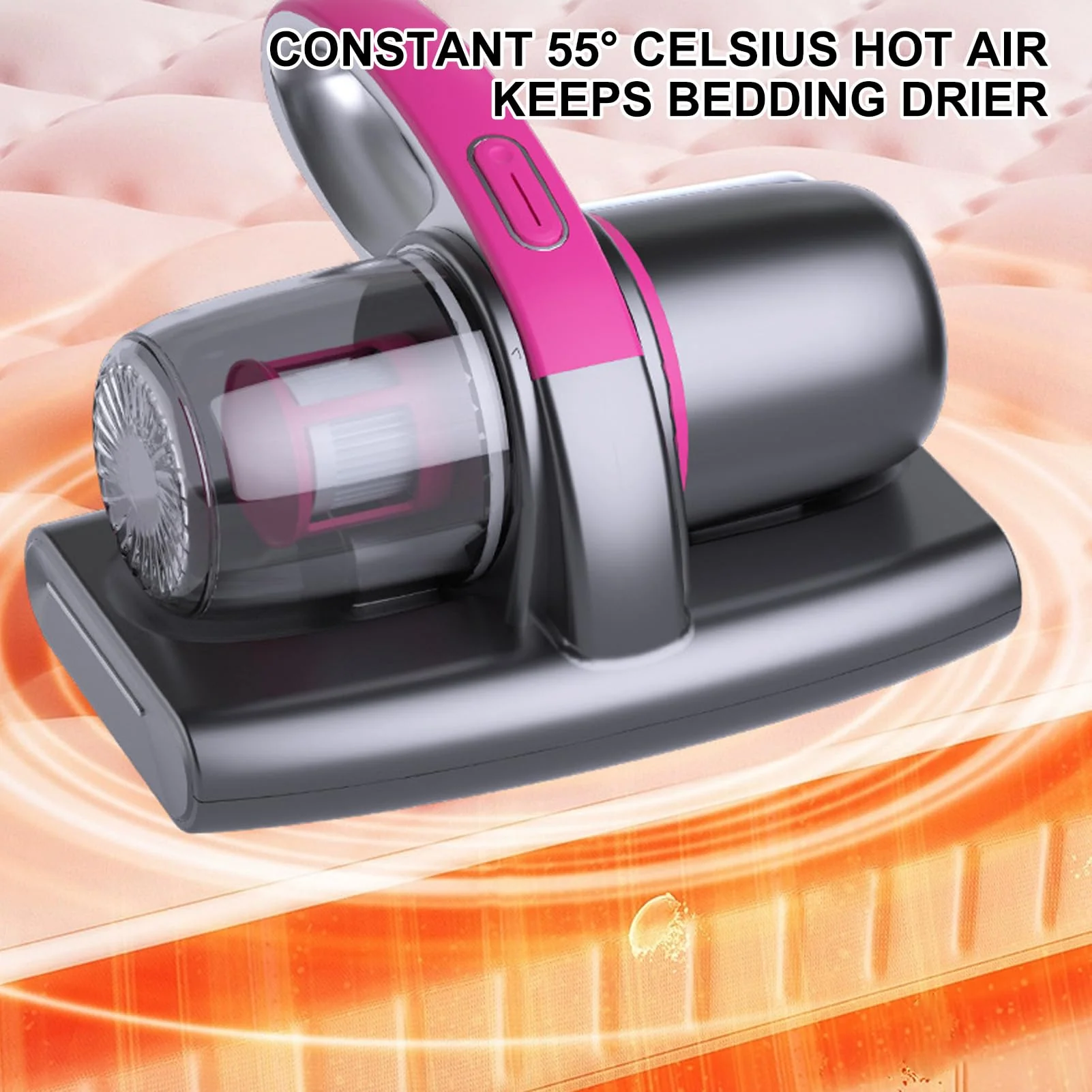 Akku-Matratzenstaubsauger mit Starker Saugleistung von 8000 Pa für eine Saubere und Hygienische Häusliche Umgebung [Betten und Sofas] (Gray) - Image 4