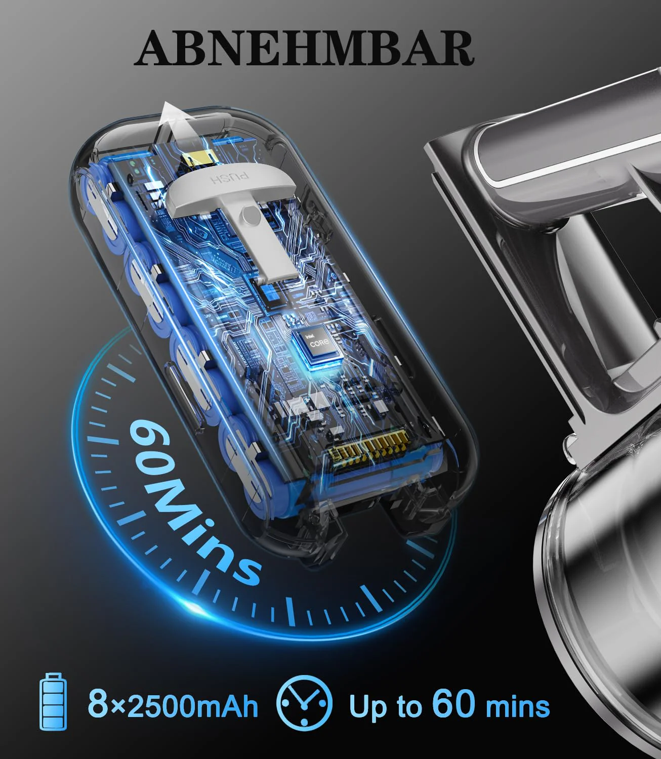 Akku Staubsauger Kabellos Akkustaubsauger Akkusauger - Kabelloser Stabstaubsauger Elektrische Sauger Kehrbesen mit Ladestation Cordless Vacuum Cleaner Für Tierhaare Teppich Beutellos Stielstaubsauger - Image 3