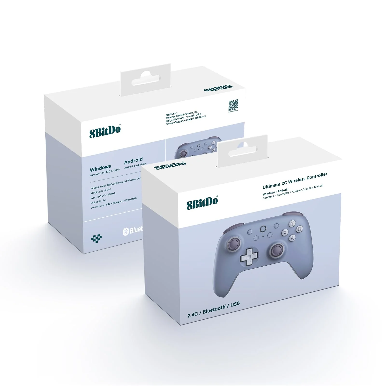 AKNES 8Bitdo Ultimate 2C 2.4G Wireless Controller für Windows PC und Android, mit Hall Effekt Joysticks und Hall Trigger, 1000Hz Polling Rate, und Remappable L4/R4 Bumpers (Blaubeere) - Image 4