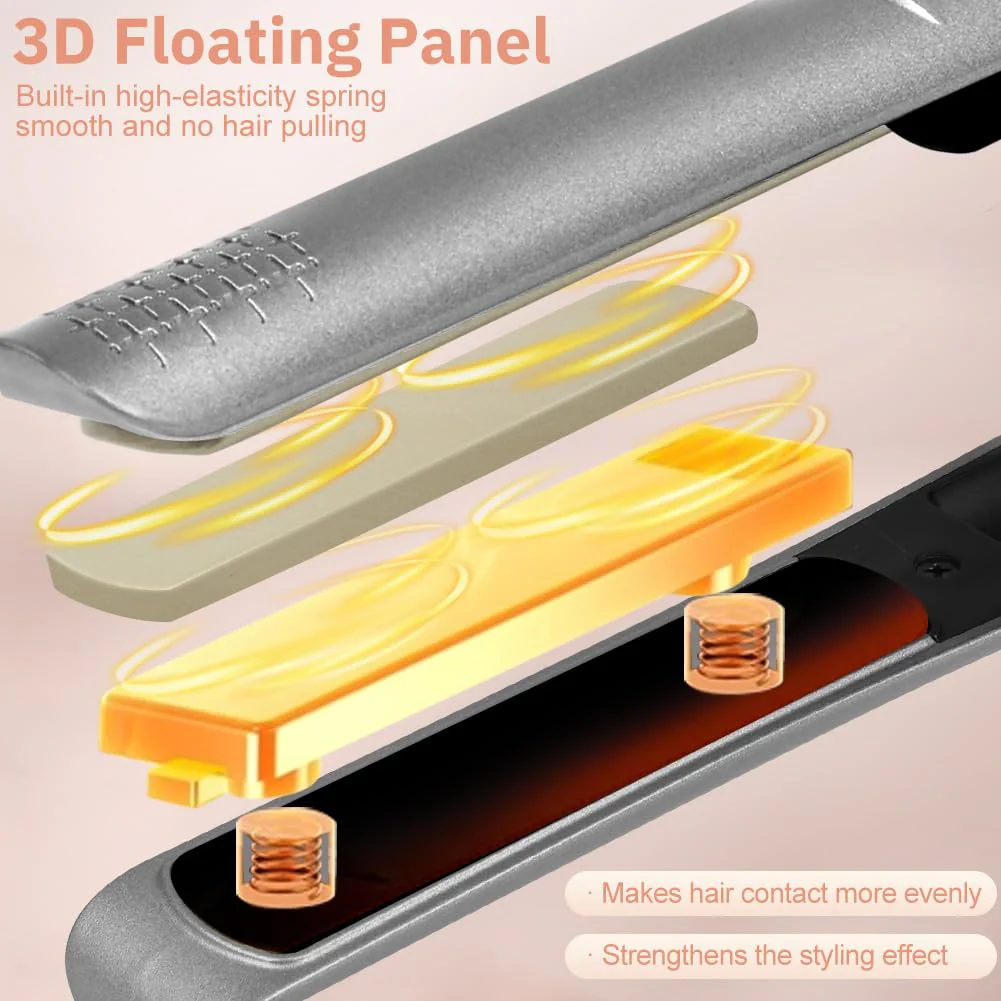 Alaoo Glätteisen Haarglätter,Verbesserte Version Ceramic Straight für Glatte & Glänzende Haare,Haarglätter Glätteisen Professioneller,2 in 1 Glätteisen Ideal Zum Glätten & Stylen von Locken und Wellen - Image 5