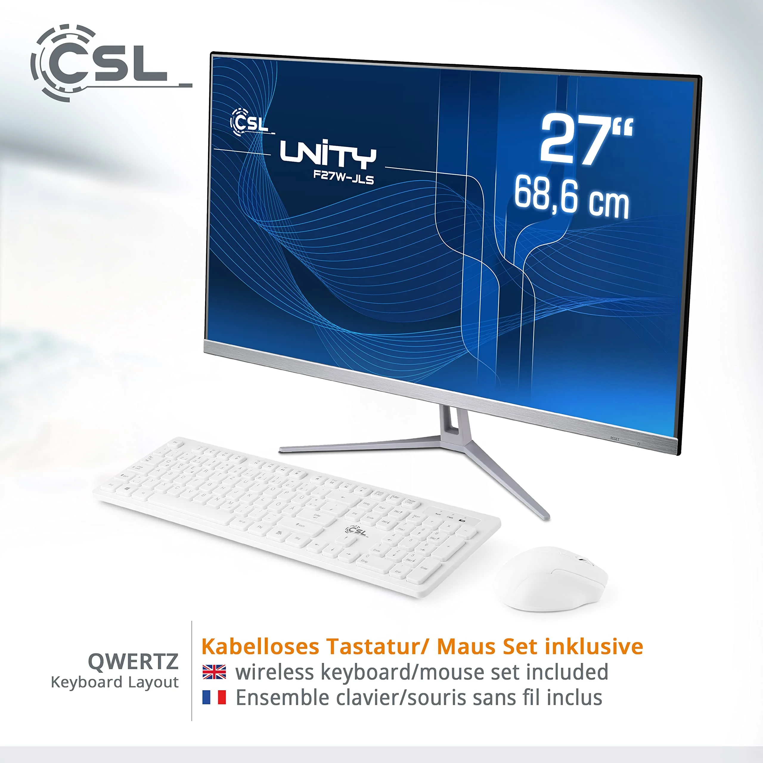All-in-One-PC CSL Unity F27W-JLS, 68,58 cm (27 Zoll, 1920x1080 Full HD) - Leistungsstarker AIO (Intel Celeron N5100 CPU 4x2800 MHz, 256 GB SSD, 8 GB DDR4-RAM, Windows 11 Home), weiß - Image 2