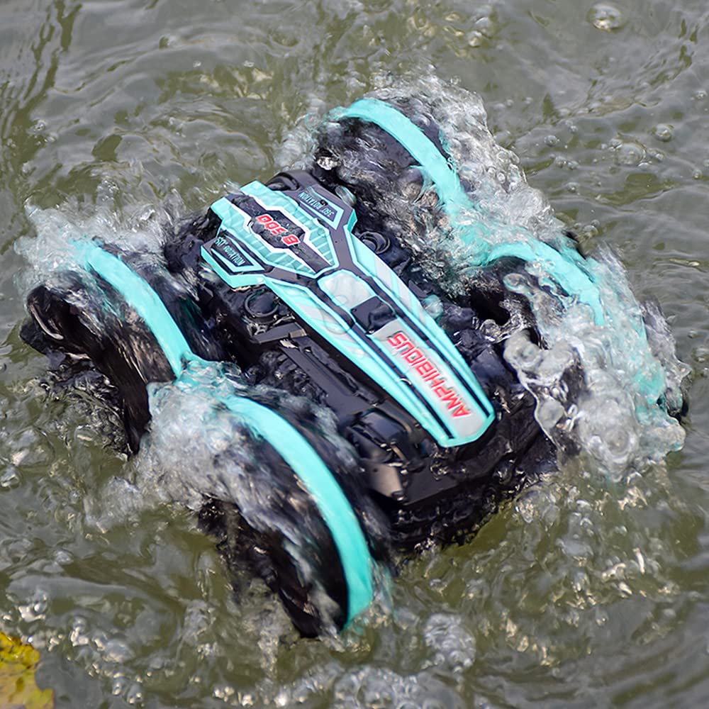 AmazeFun Amphibisches Ferngesteuertes Auto, Gestensensor 4WD Ferngesteuertes Off-Road Spielzeugauto für Kinder, 360 Grad Drehbares 4,5,6,7,8 + Jahre alte Kindergeschenke - Image 8