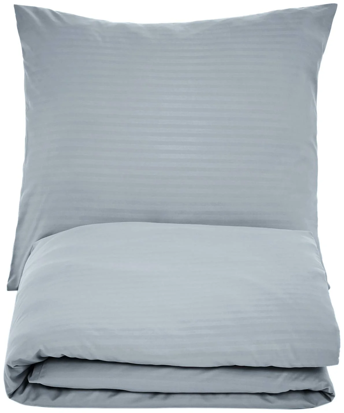 Amazon Basics 2Stück Deluxe-Bettwäsche-Set aus Mikrofaser, 135 x 200 cm, dunkelgrau, Gestreift - Image 3