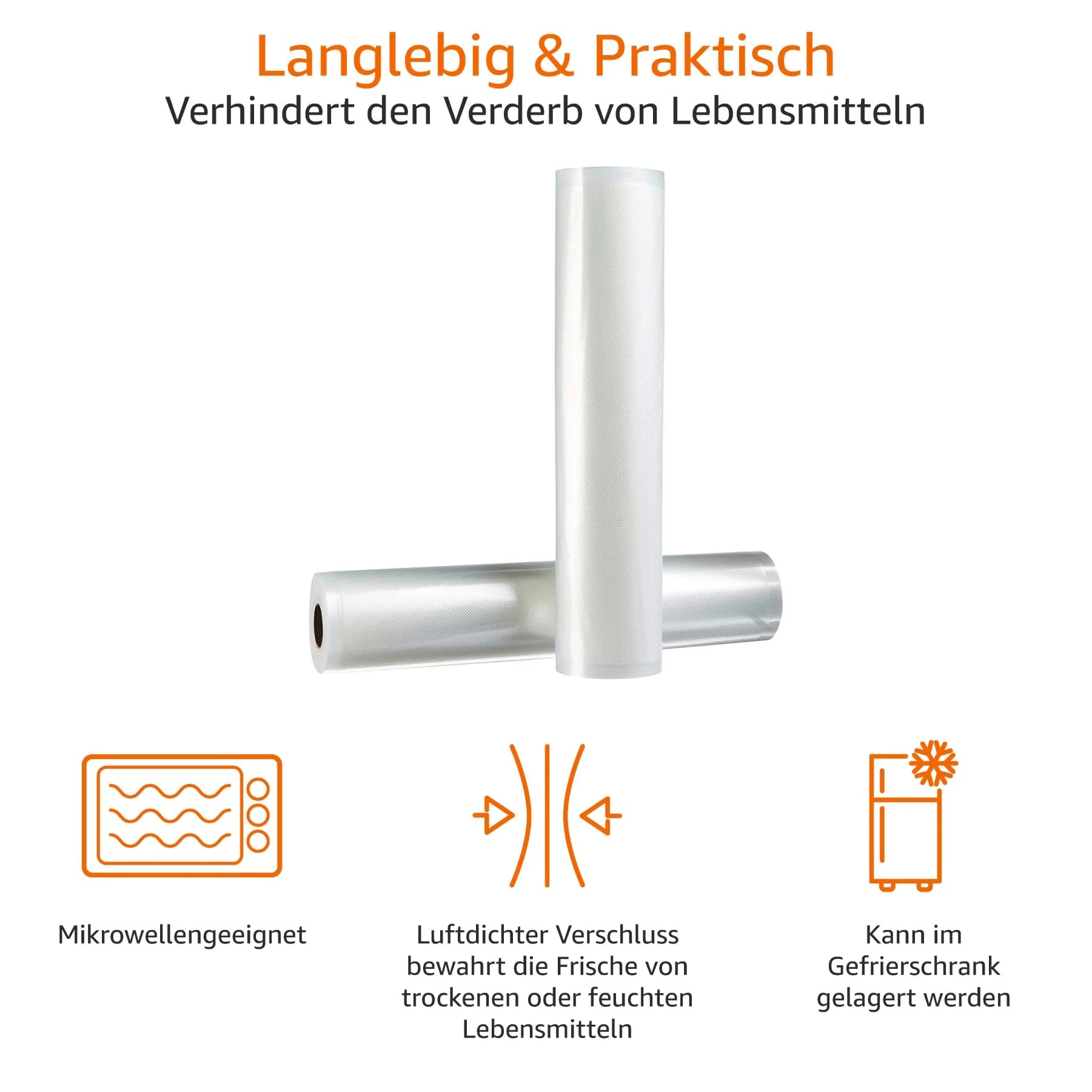 Amazon Basics 30 cm x 600 cm, 2 Rollen für Vakuumierer - Image 2