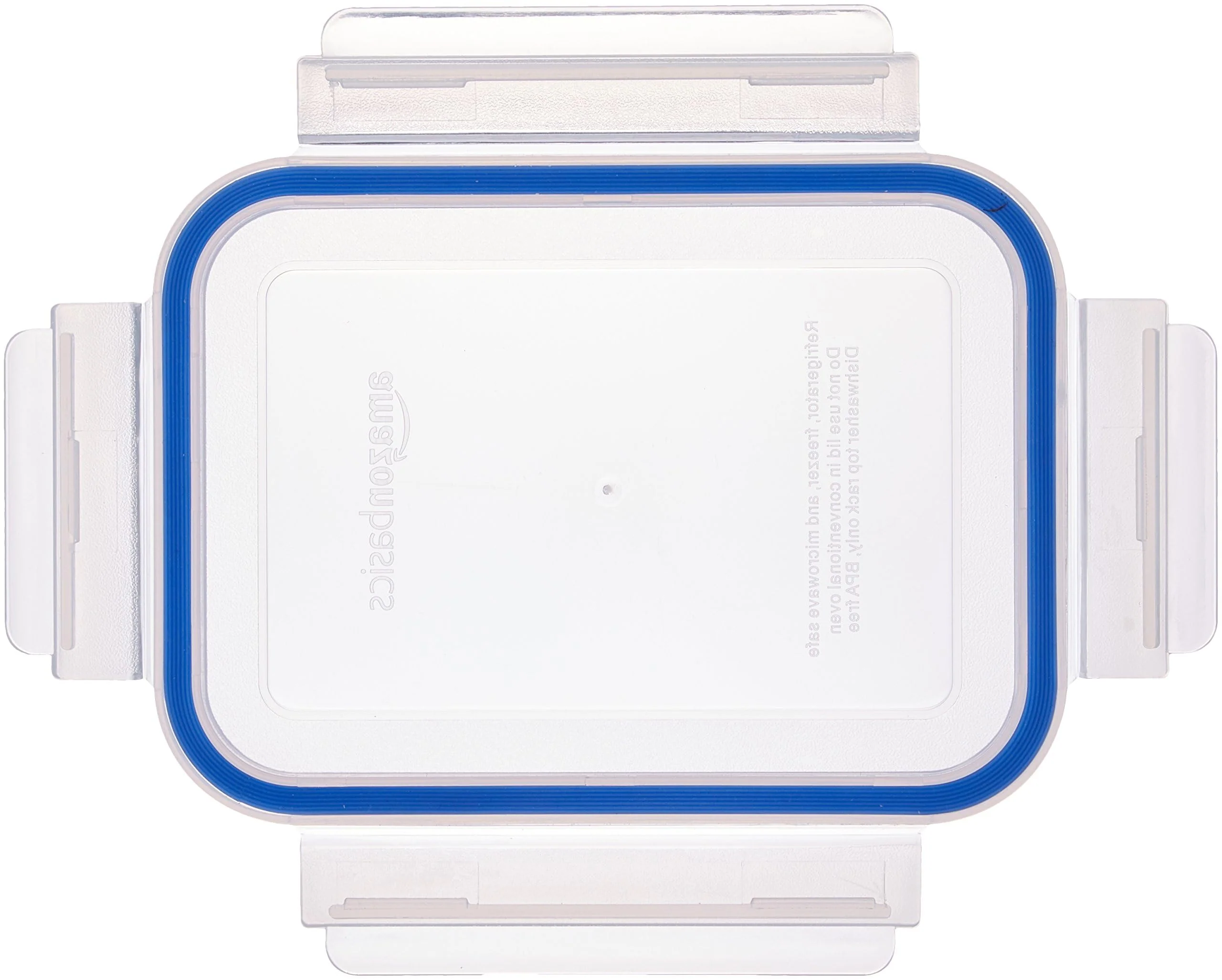 Amazon Basics - Frischhaltedosen aus Glas für Lebensmittel, 14er-Pack (7 Behälter + 7 Deckel), BPA-freie (7er Pack) , Transparent, Blau - Image 3