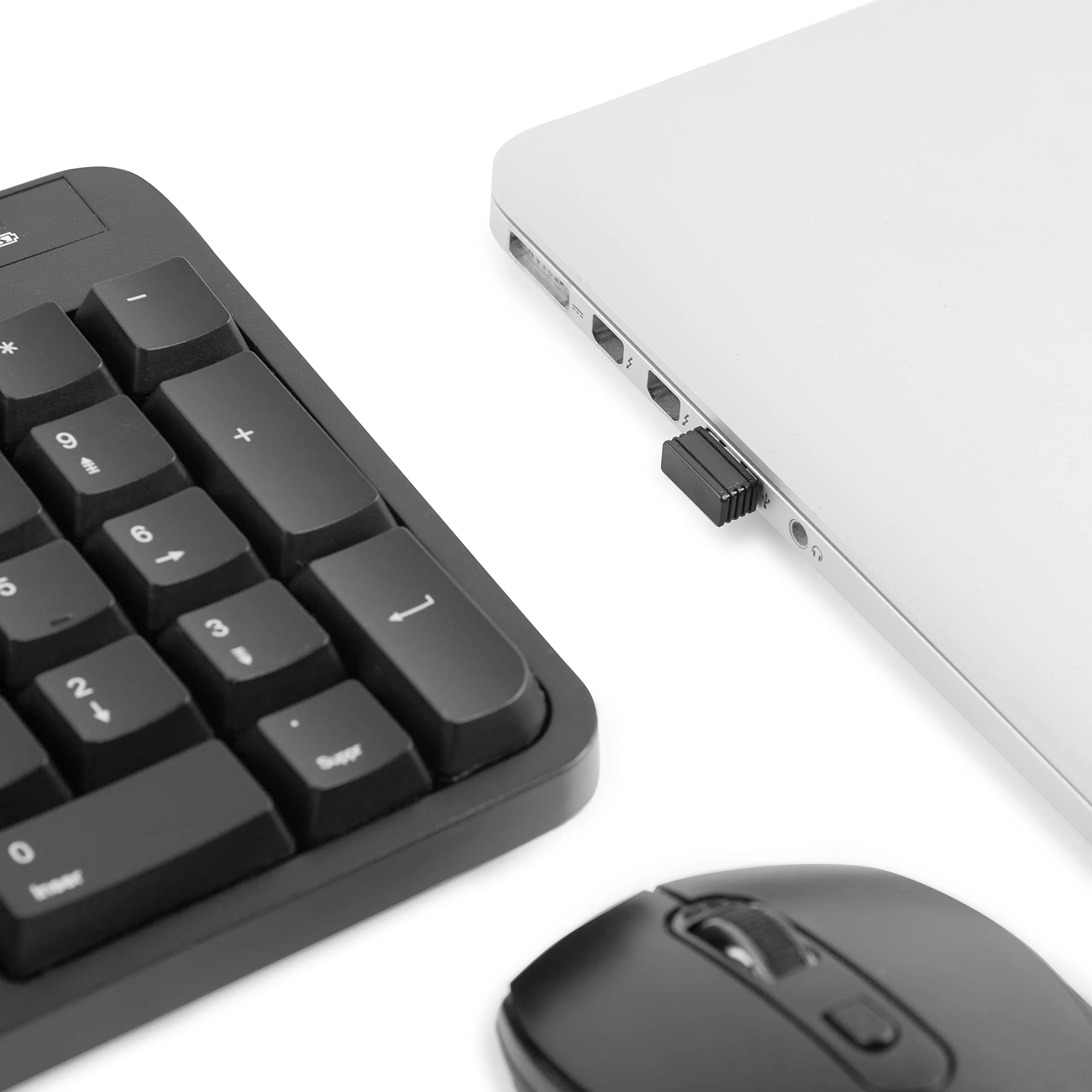 Amazon Basics – Tastatur-Maus-Set, ergonomisch, kabellos, DE Layout - schwarz - Image 4