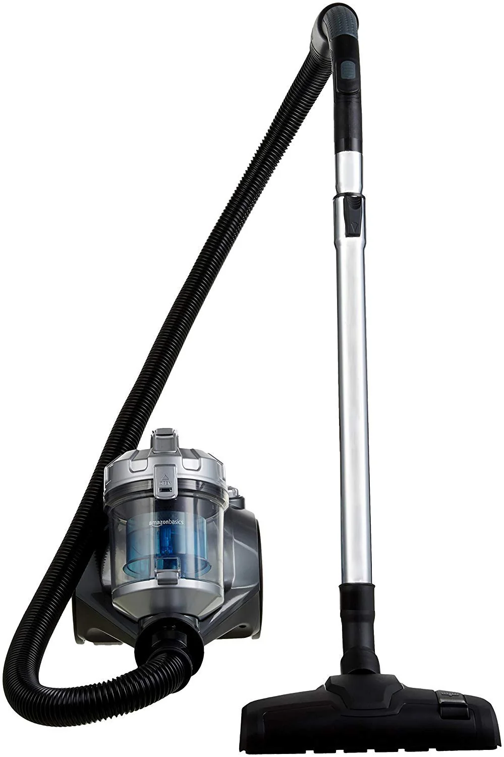 Amazon Basics – Zylinder-Staubsauger, leistungsstark, kompakt und leicht, ohne Beutel, für Hart- und Teppichböden, HEPA-Filter, 700 W, 1,5 l, EU, Schwarz/Blau - Image 3