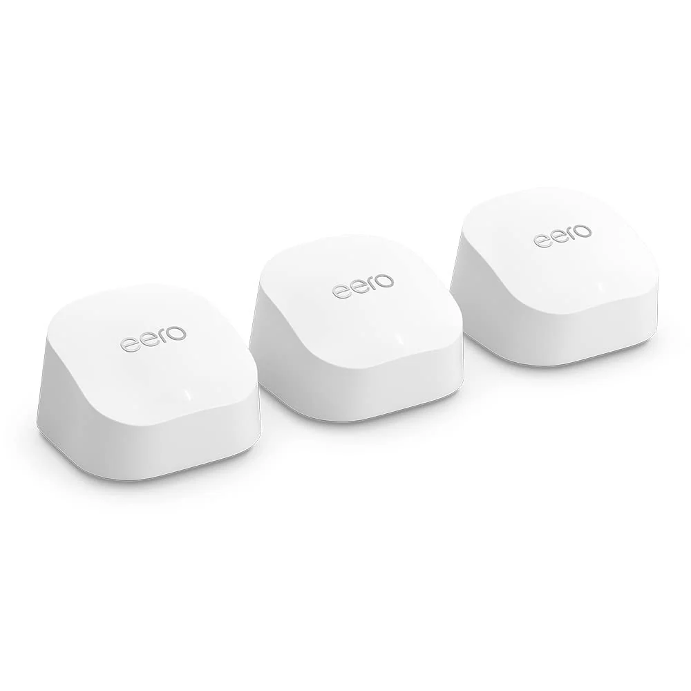 Amazon eero 6+ Mesh-WLAN-Router | 1-Gbit/s-Ethernet | Bis zu 420 m² Abdeckung | Für Verbindungen mit über 75 Geräten | Dreierpack | 2022 - Image 2