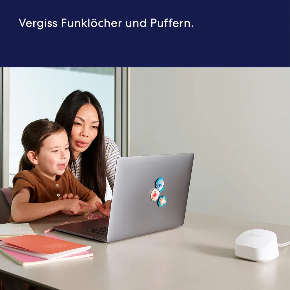 Amazon eero 6+ Mesh-WLAN-Router | 1-Gbit/s-Ethernet | Bis zu 420 m² Abdeckung | Für Verbindungen mit über 75 Geräten | Dreierpack | 2022 - Image 4