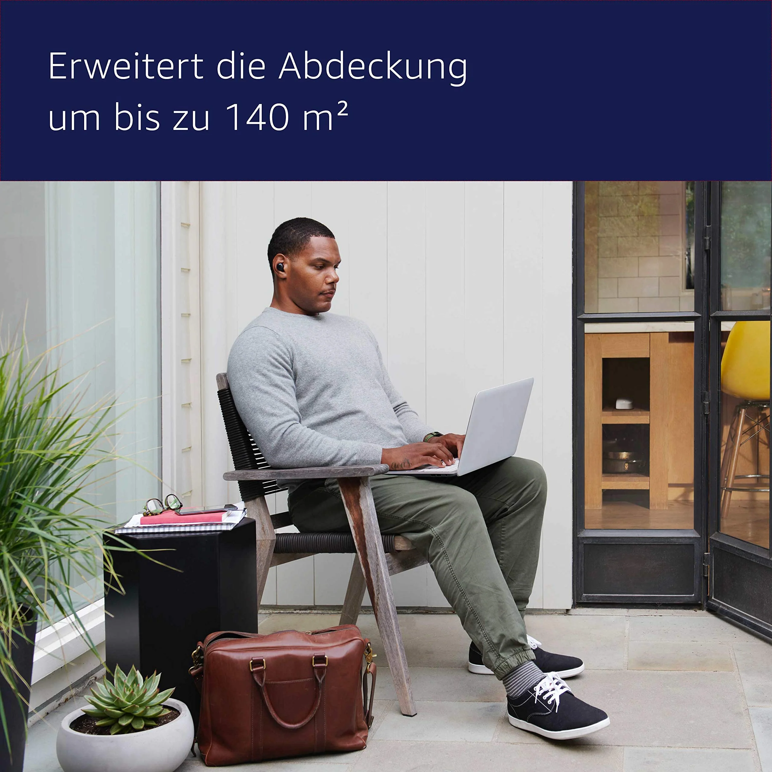 Amazon eero 6 Mesh-WLAN-Signalverstärker | 500-Mbit/s-Ethernet | Bis zu 140 m² Abdeckung | Für Verbindungen mit über 75 Geräten | Zur Erweiterung des bestehenden eero-Netzwerks | Einzelpack - Image 6