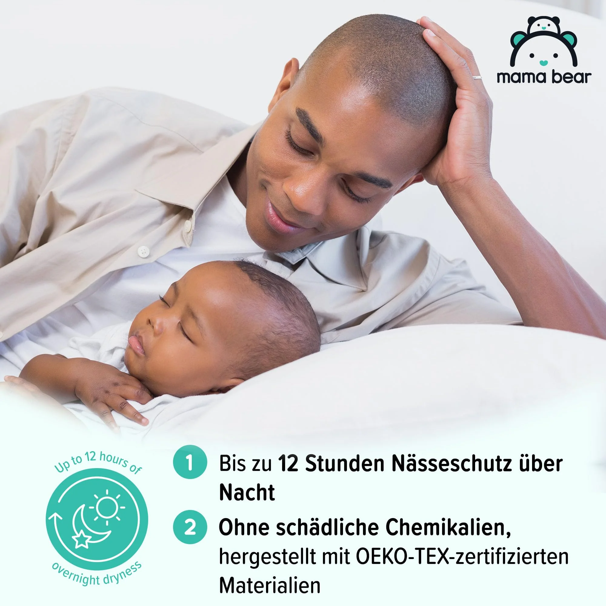 Amazon-Marke: Mama Bear Ultra Dry Windeln Größe 6 (15+ kg) - MONATSBOX, Weiß, 140 Stück (2 Packungen mit 70) - Image 4