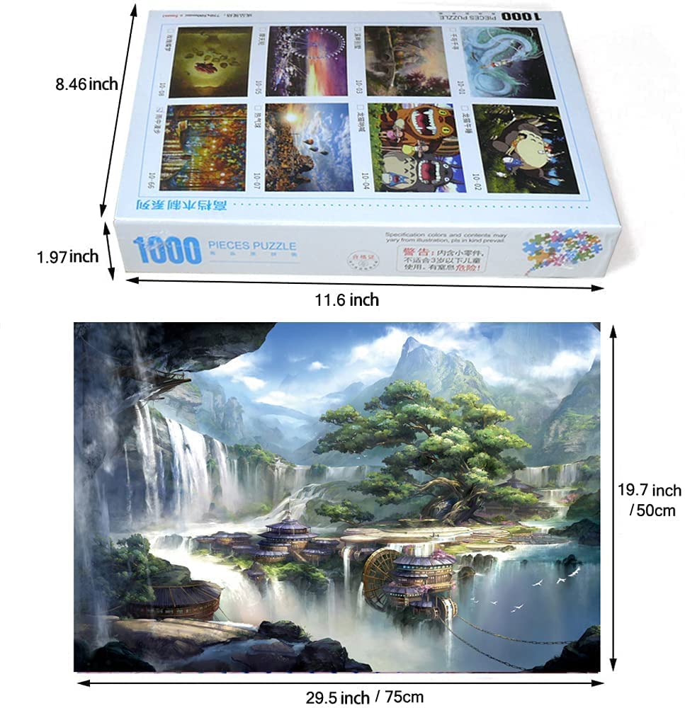 AMCJJ Puzzle1000 Teile, Holzpuzzles 75 x 50 cm,Puzzle für Erwachsene und Kinder ab 12 Jahren,Wunderland - Image 8