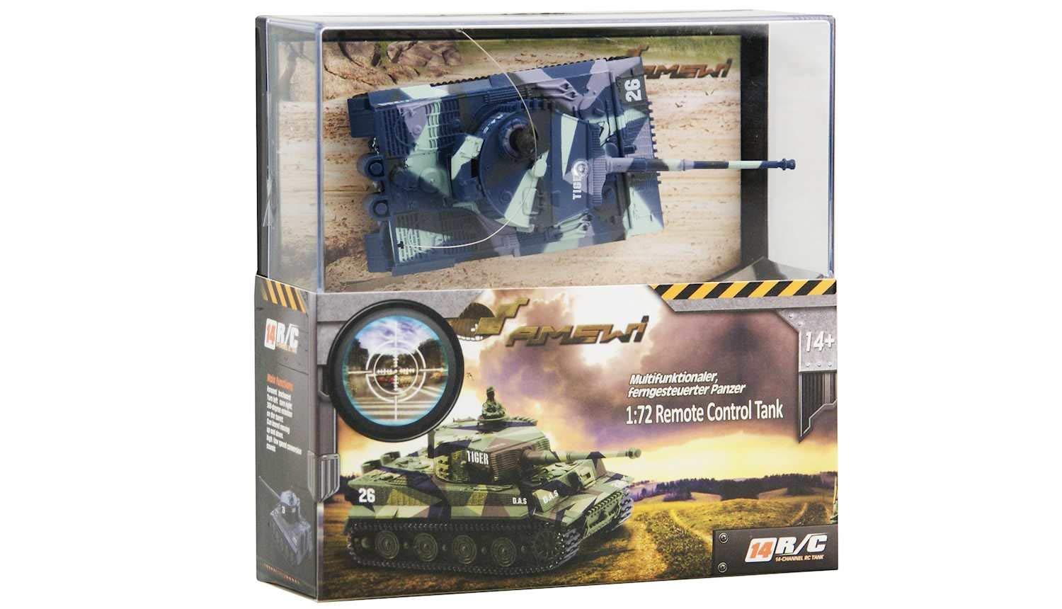 Amewi 23016 Tiger M 1:72 Ferngesteuerter Mini-Panzer, unisex, grün - Image 2
